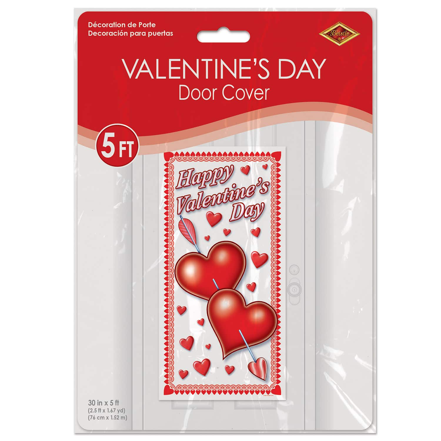 Beistle 5ft. x 30" Happy Valentine's Day Door Covers, 2ct.
