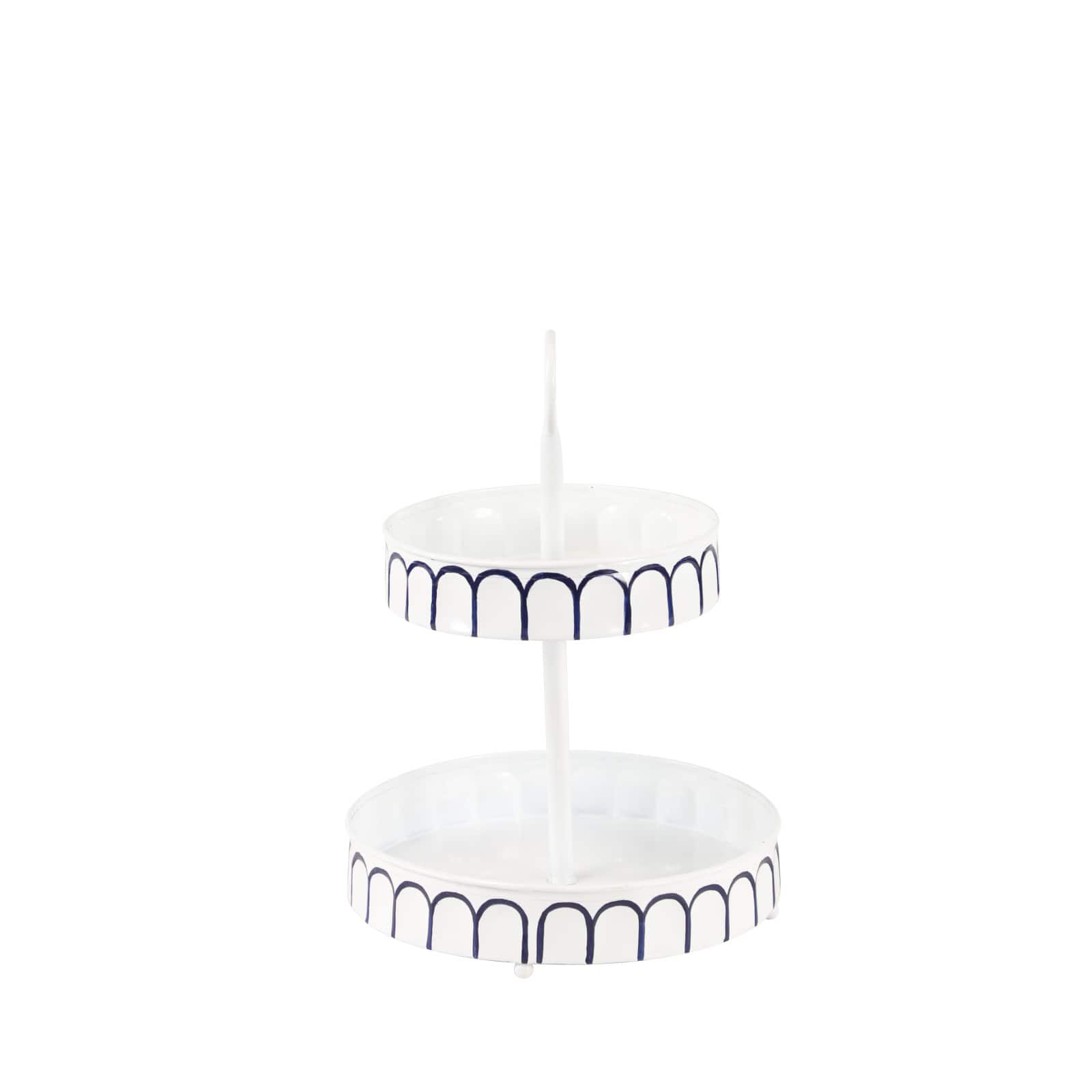 White Iron Farmhouse Tier Tray Cupcake Stand
