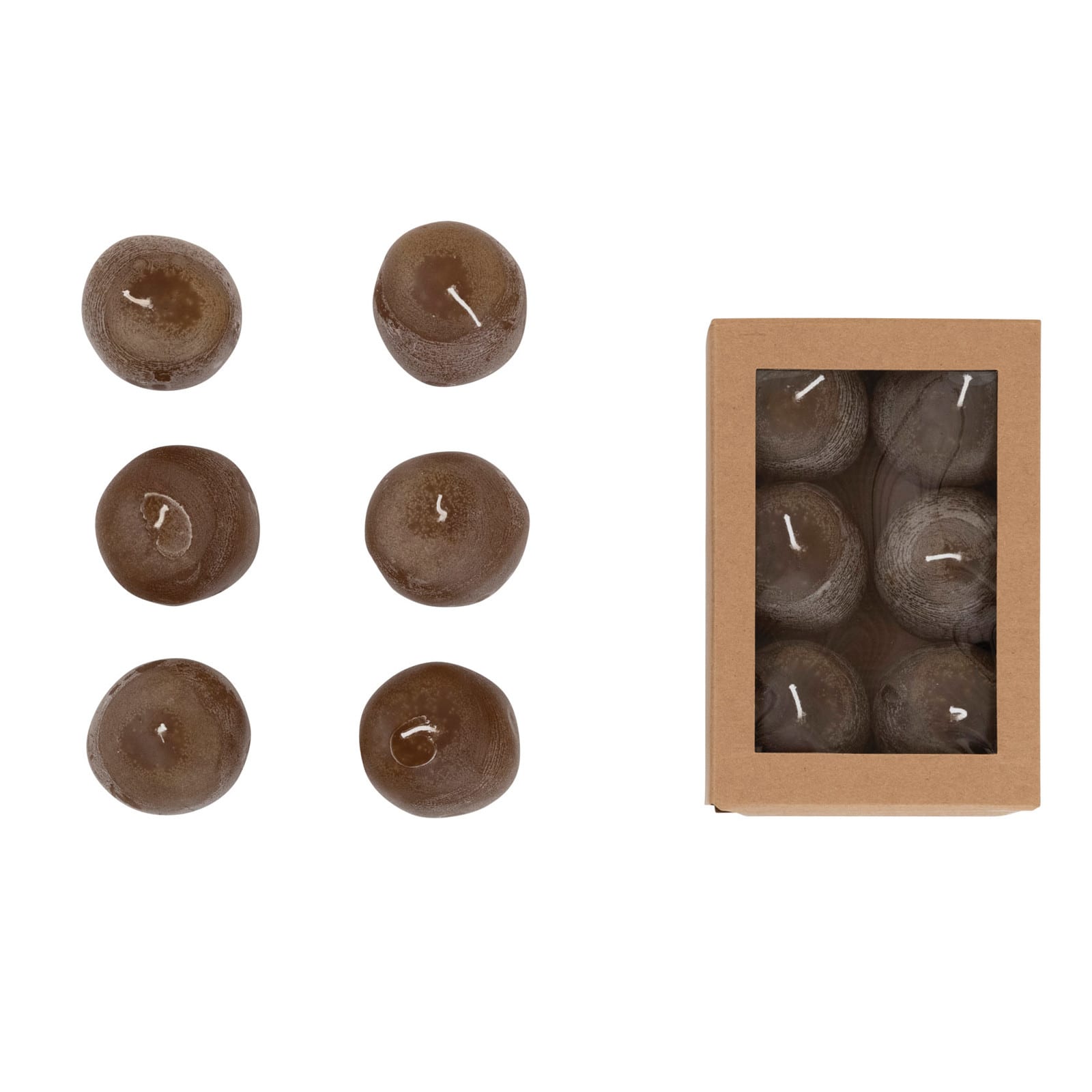 Hello Honey® Unscented Stone Shaped Votive Candles, 6ct.