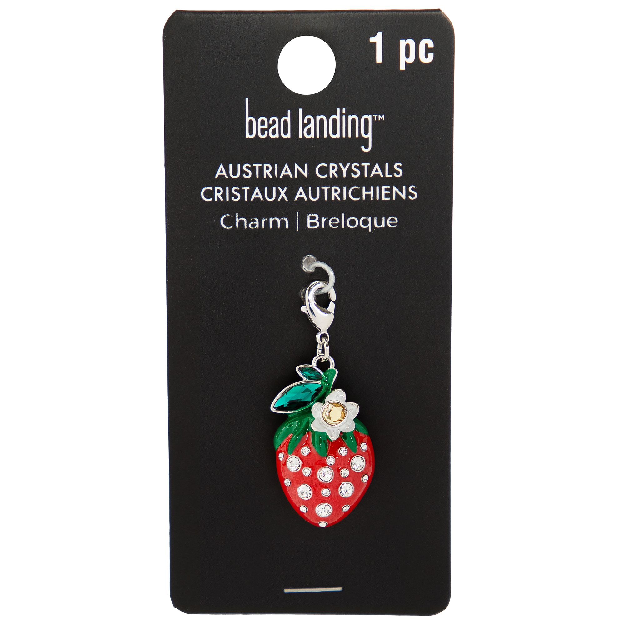 Strawberry Austrian Crystal Charm by Bead Landing™