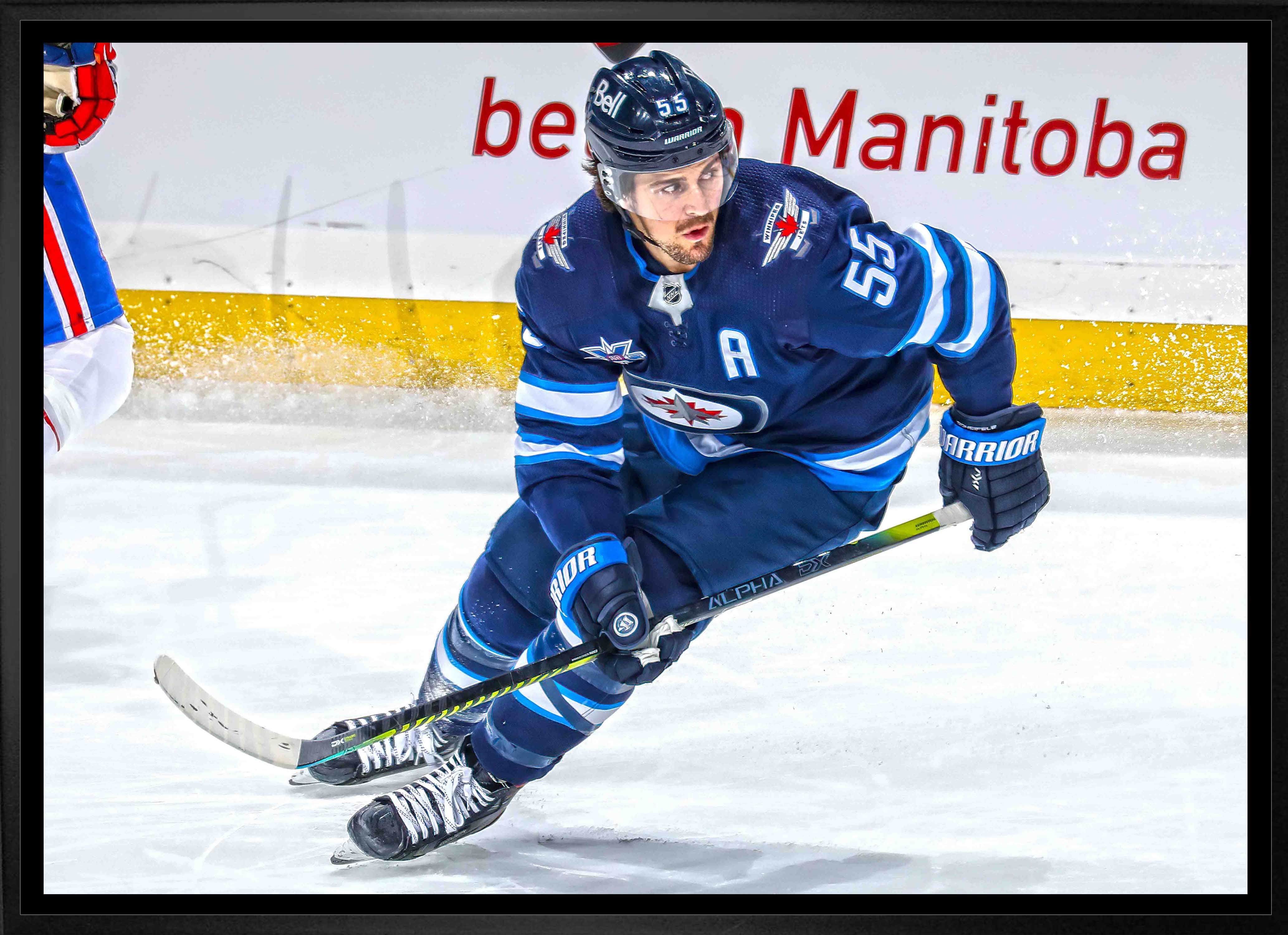 Mark Scheifele Winnipeg Jets Framed 20" x 29" Skating Canvas 22.5" x 31.5"