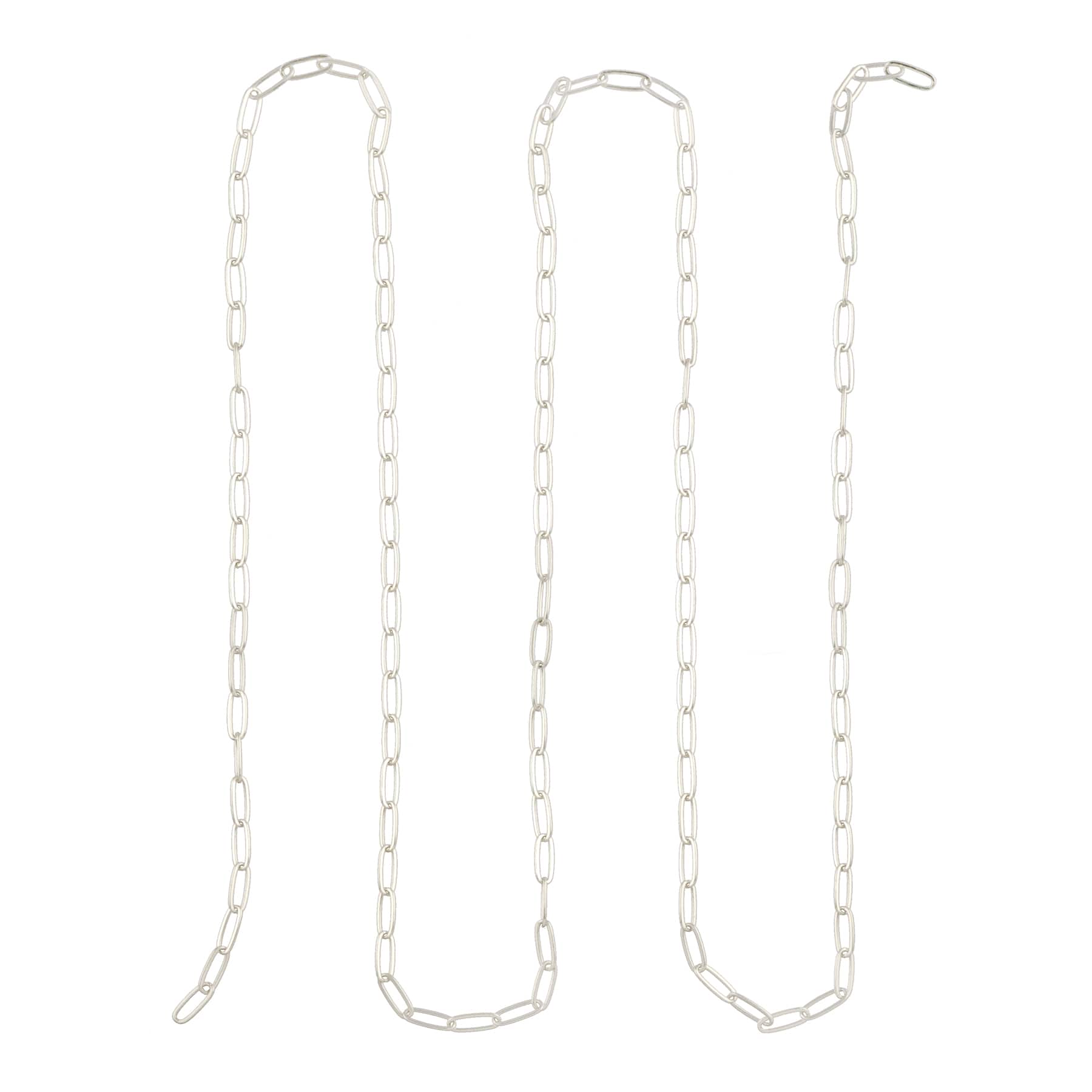 6 Pack: 36" Paperclip Necklace Chain by Bead Landing