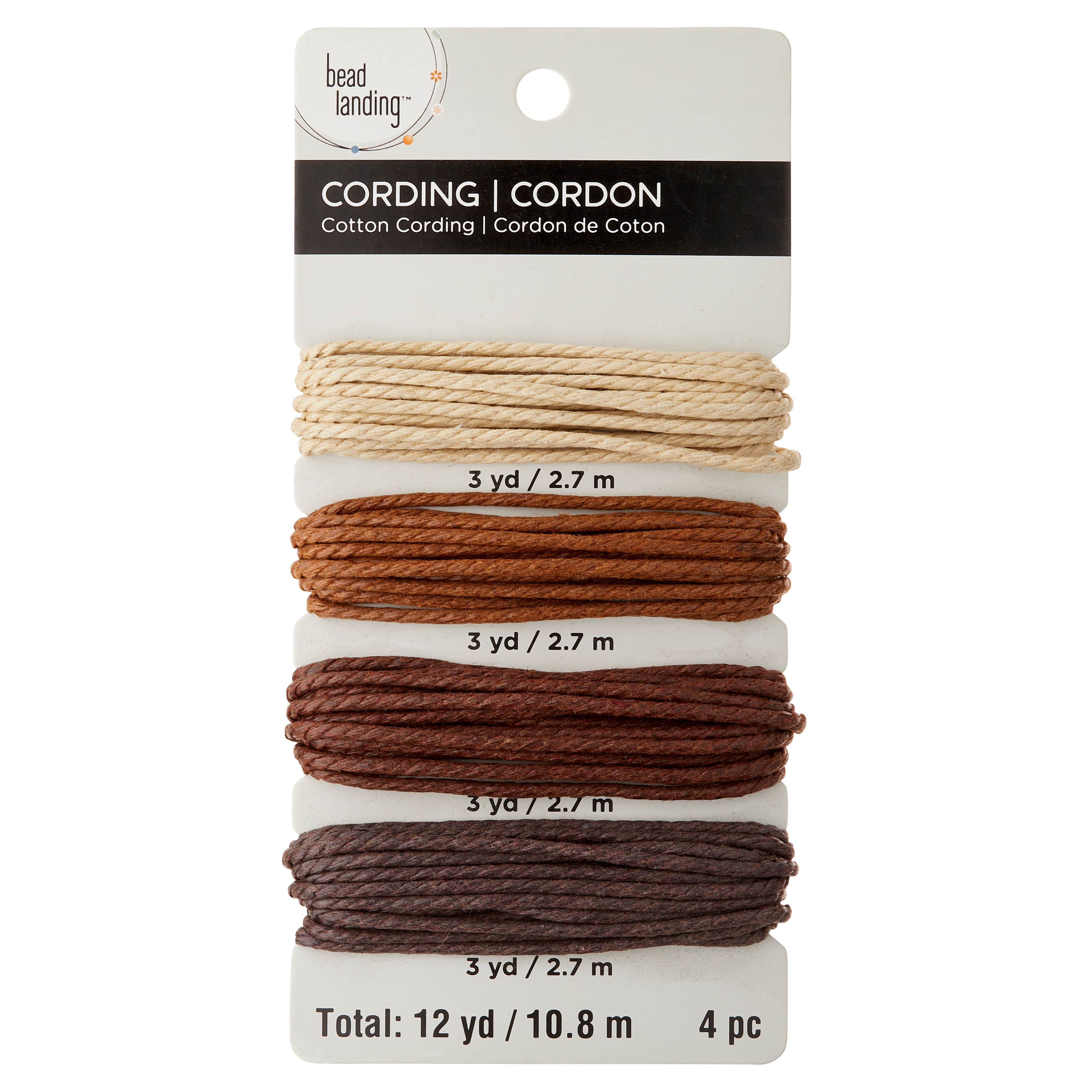 6 Packs: 4 ct. (24 total) 2mm Waxed Cotton Cording By Bead Landing™