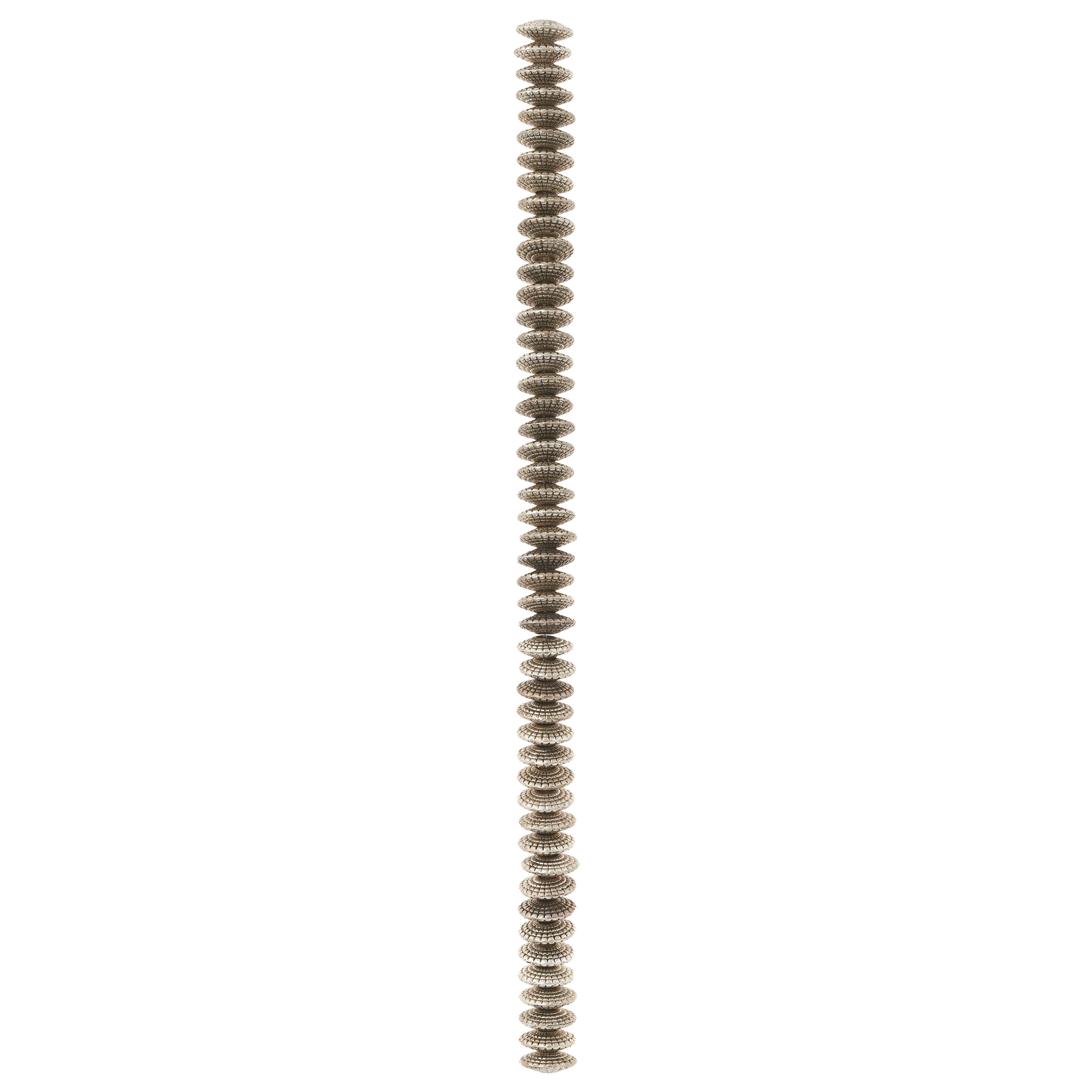 12 Pack:  Silver Metal Rondelle Beads, 8mm by Bead Landing™