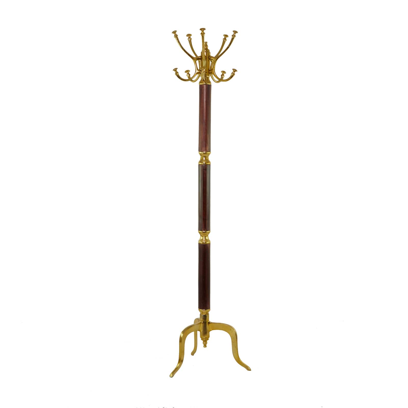Gold Aluminum Traditional Coat Rack, 18" x 18" x 72"