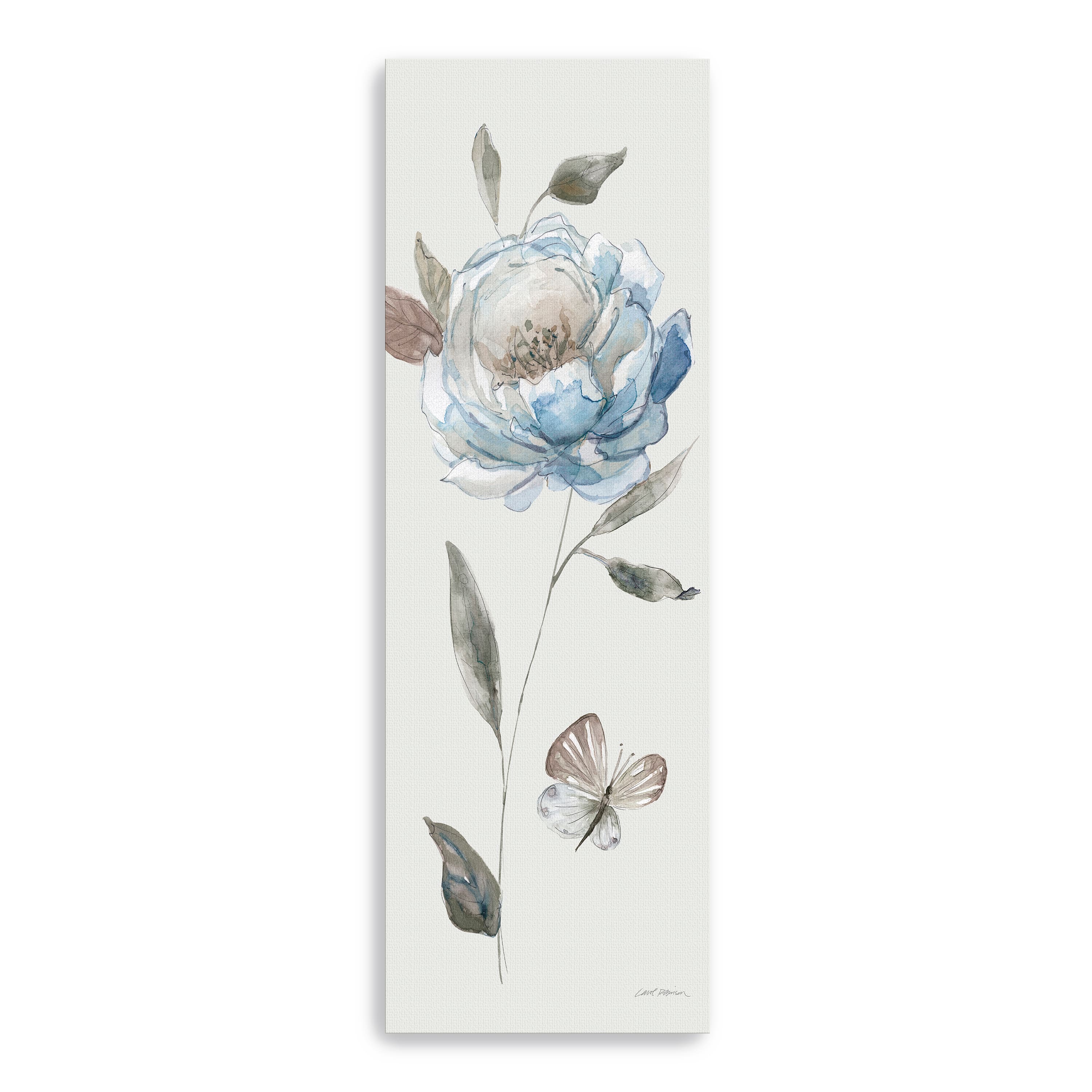 Frosted White Rose Canvas Giclee