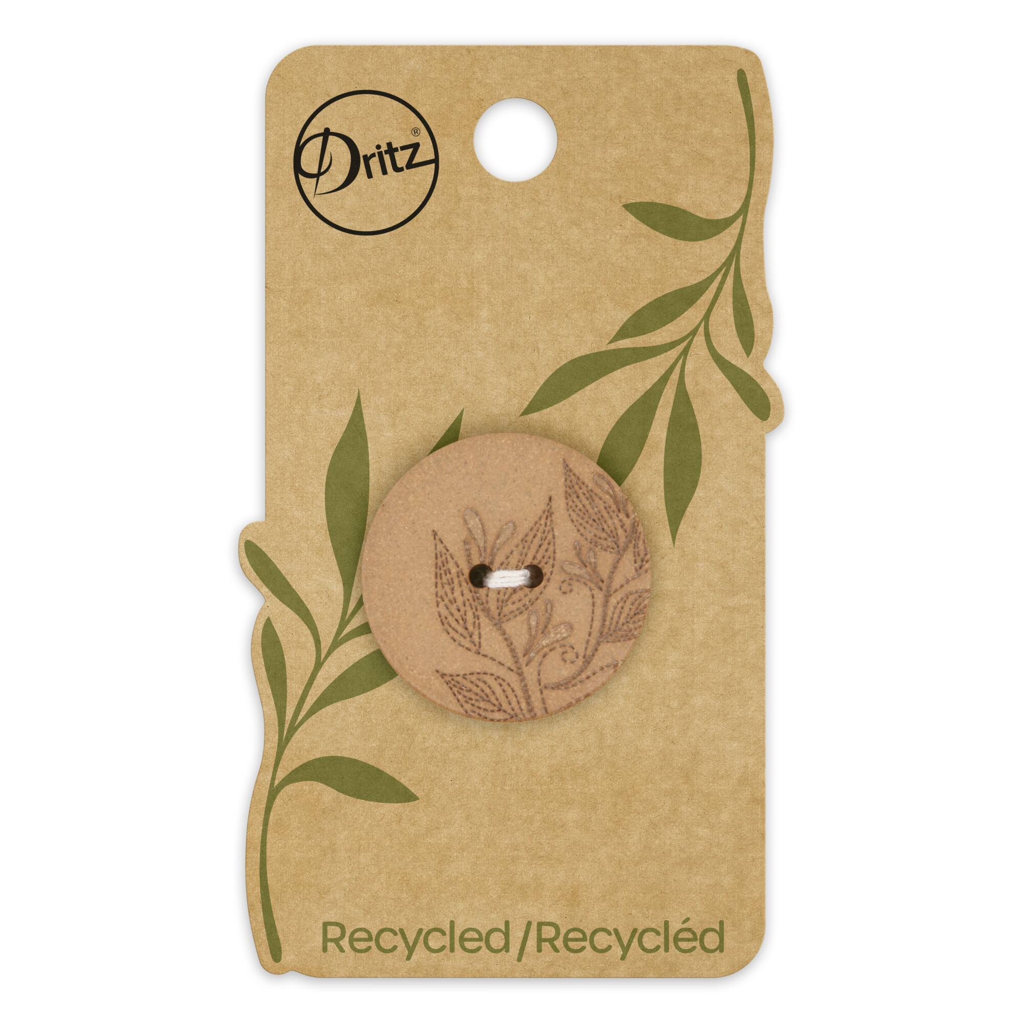 Dritz® 28mm Recycled Hemp Round Floral Button