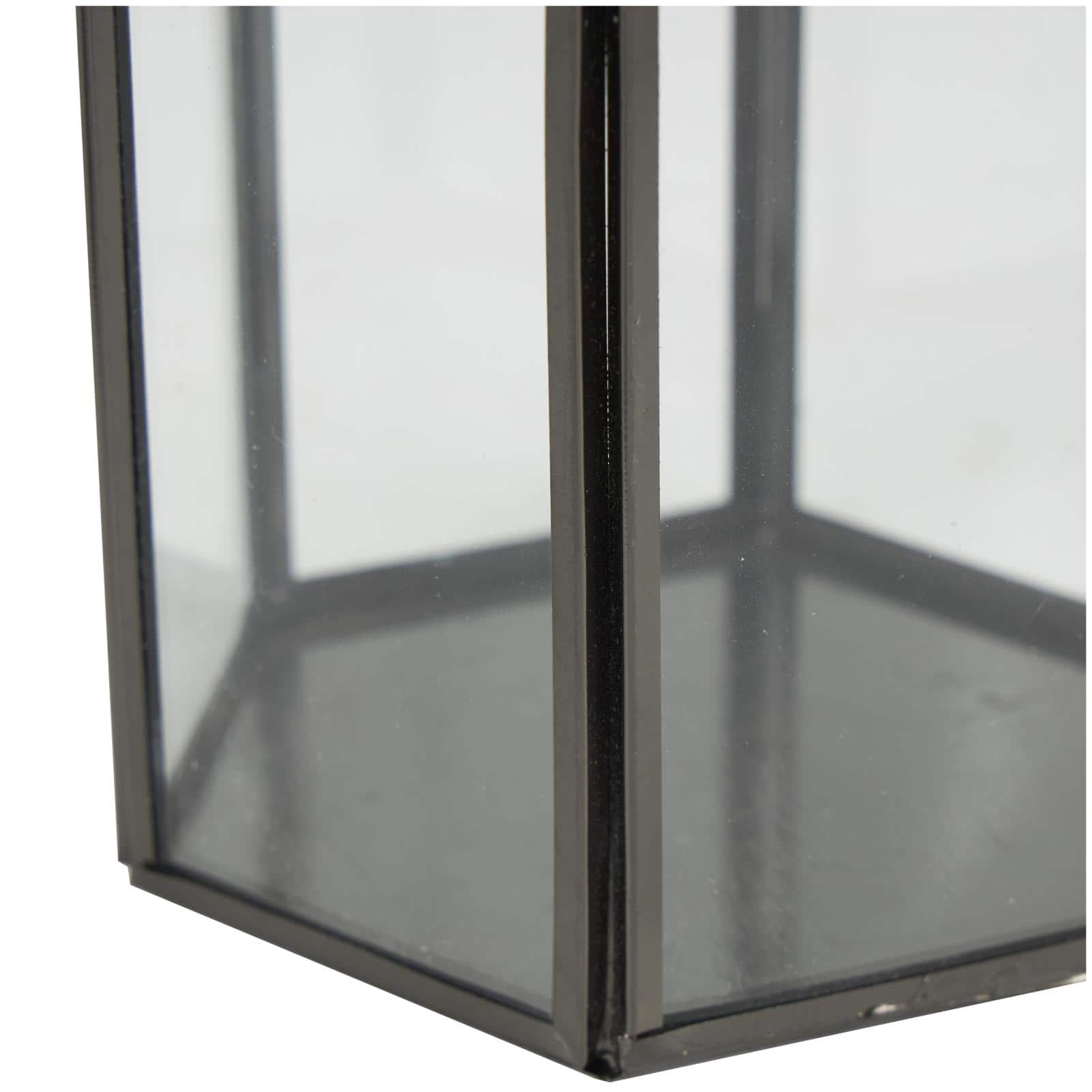 CosmoLiving by Cosmopolitan Clear Hexagon Metal Candle Lantern Set
