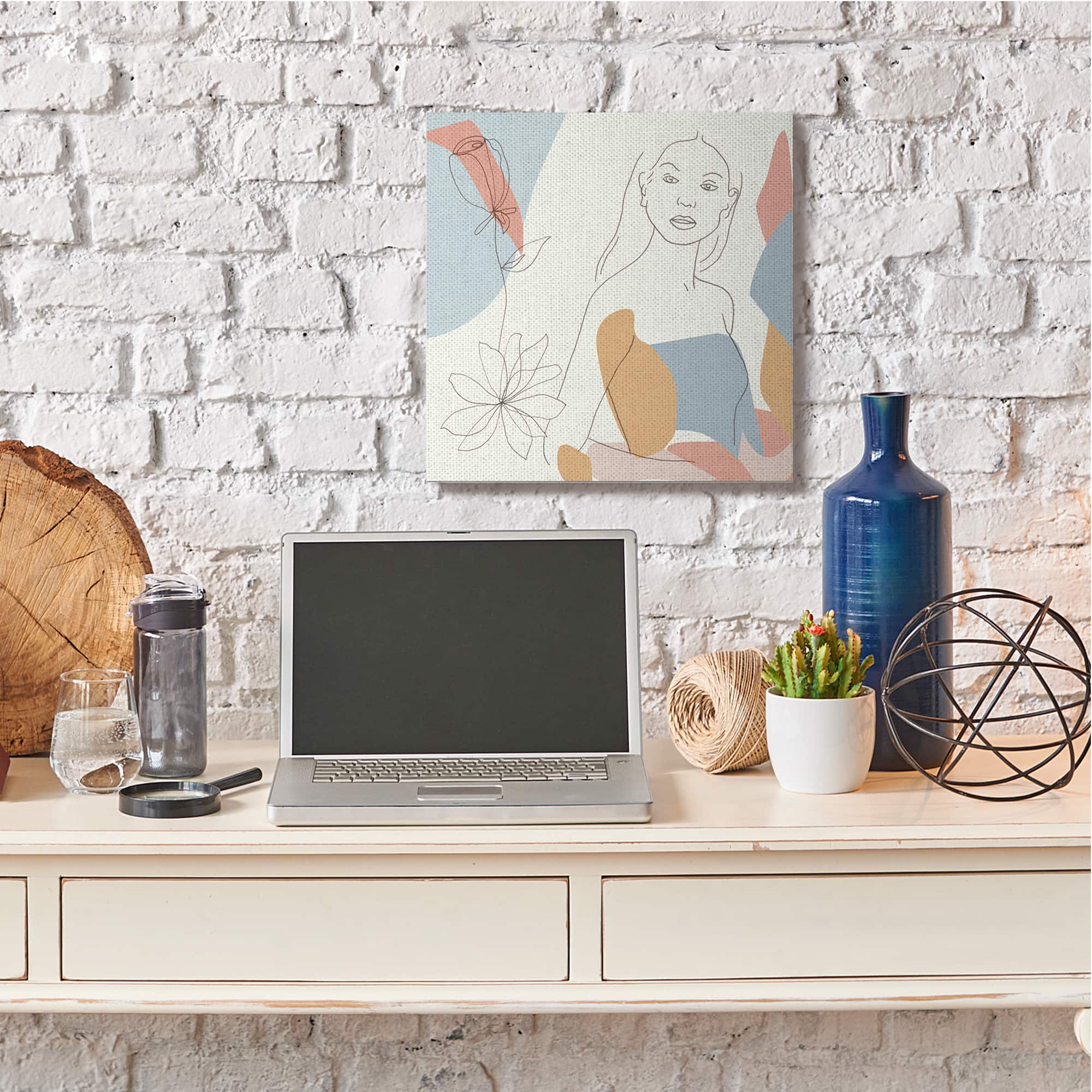 Stupell Industries Expressive Female Linework Canvas Wall Art