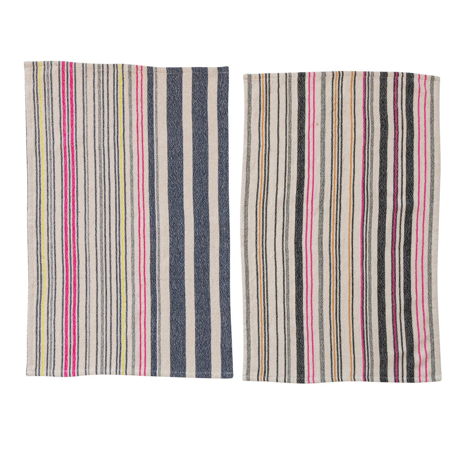 Hello Honey® Multicolor Striped Cotton Tea Towel Set