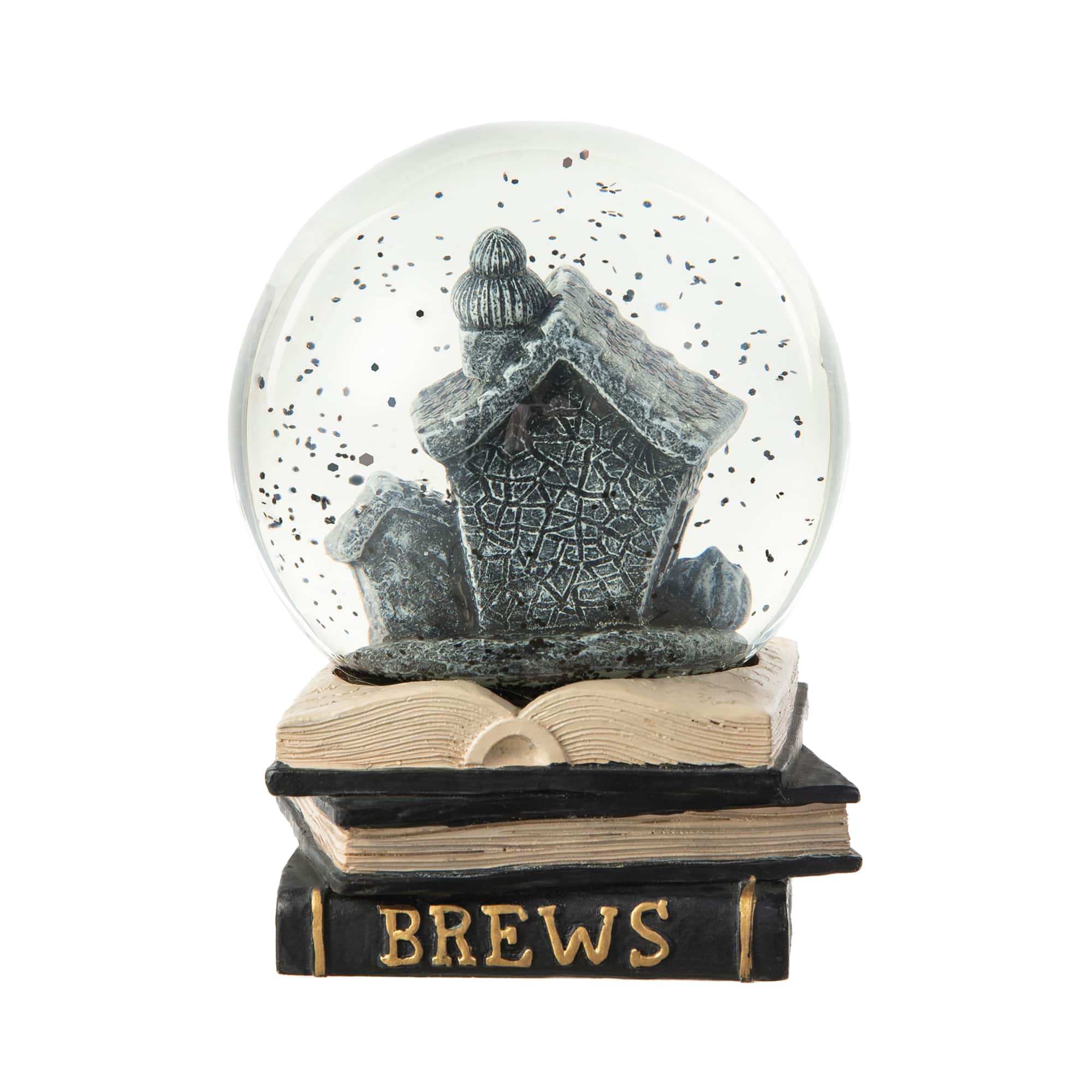 Glitzhome® 5" Halloween Haunted House Water Globe