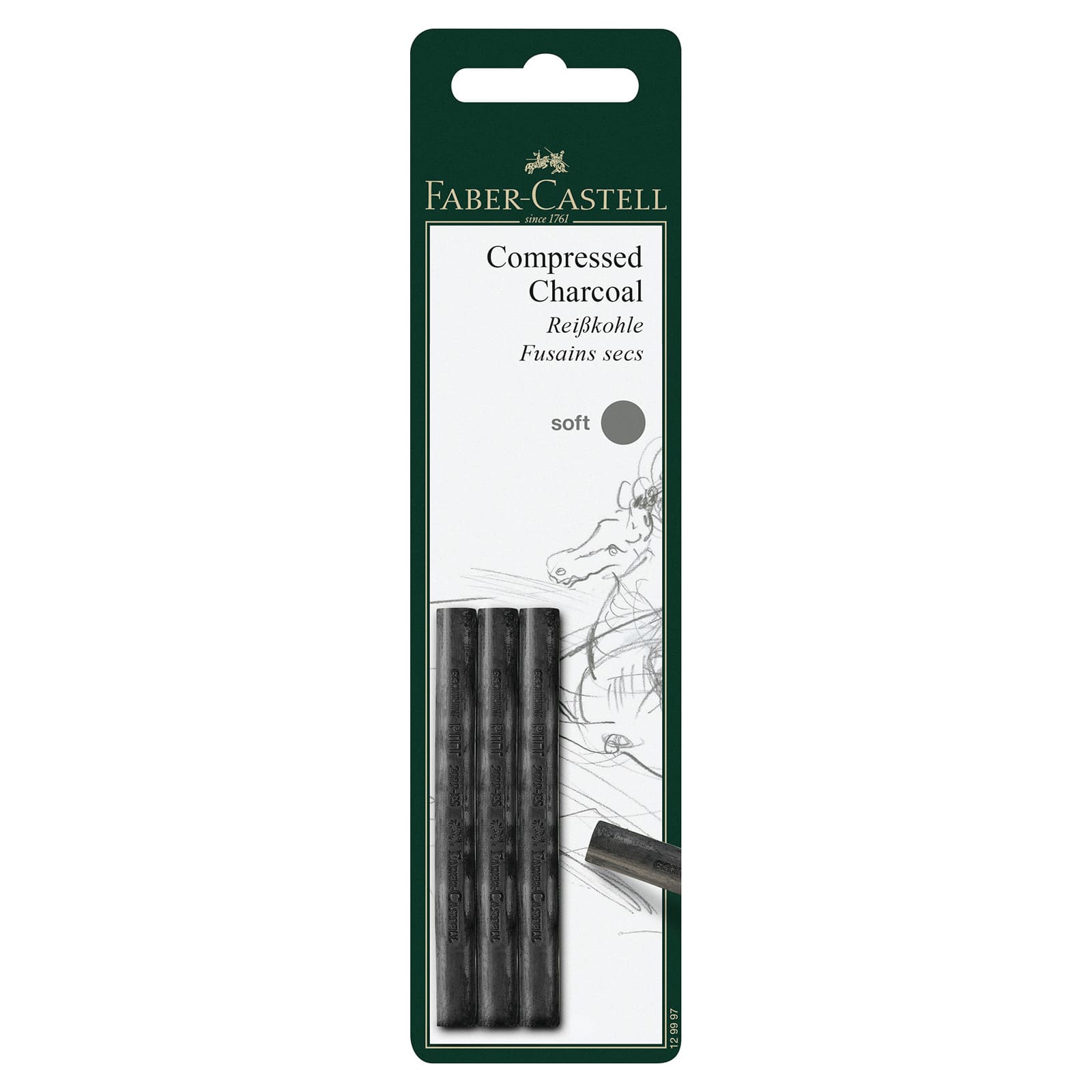 Faber-Castell® Soft Compressed Charcoal Sticks, 3ct.