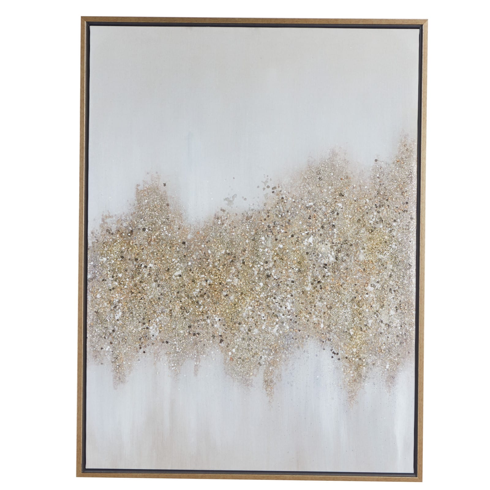 CosmoLiving by Cosmopolitan Gold Glam Abstract Canvas Wall Art