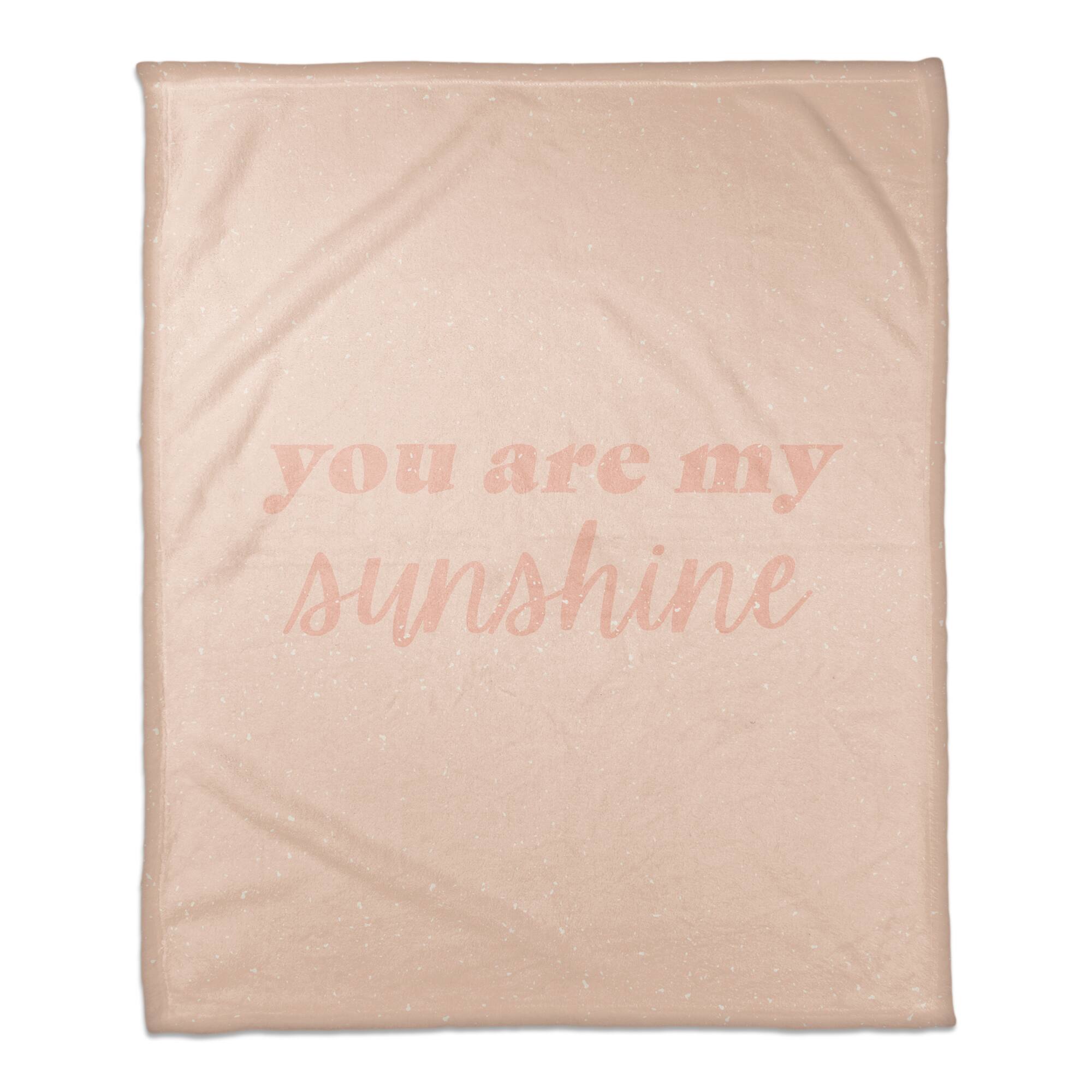 50" x 60" You Are My Sunshine Coral Fleece Blanket