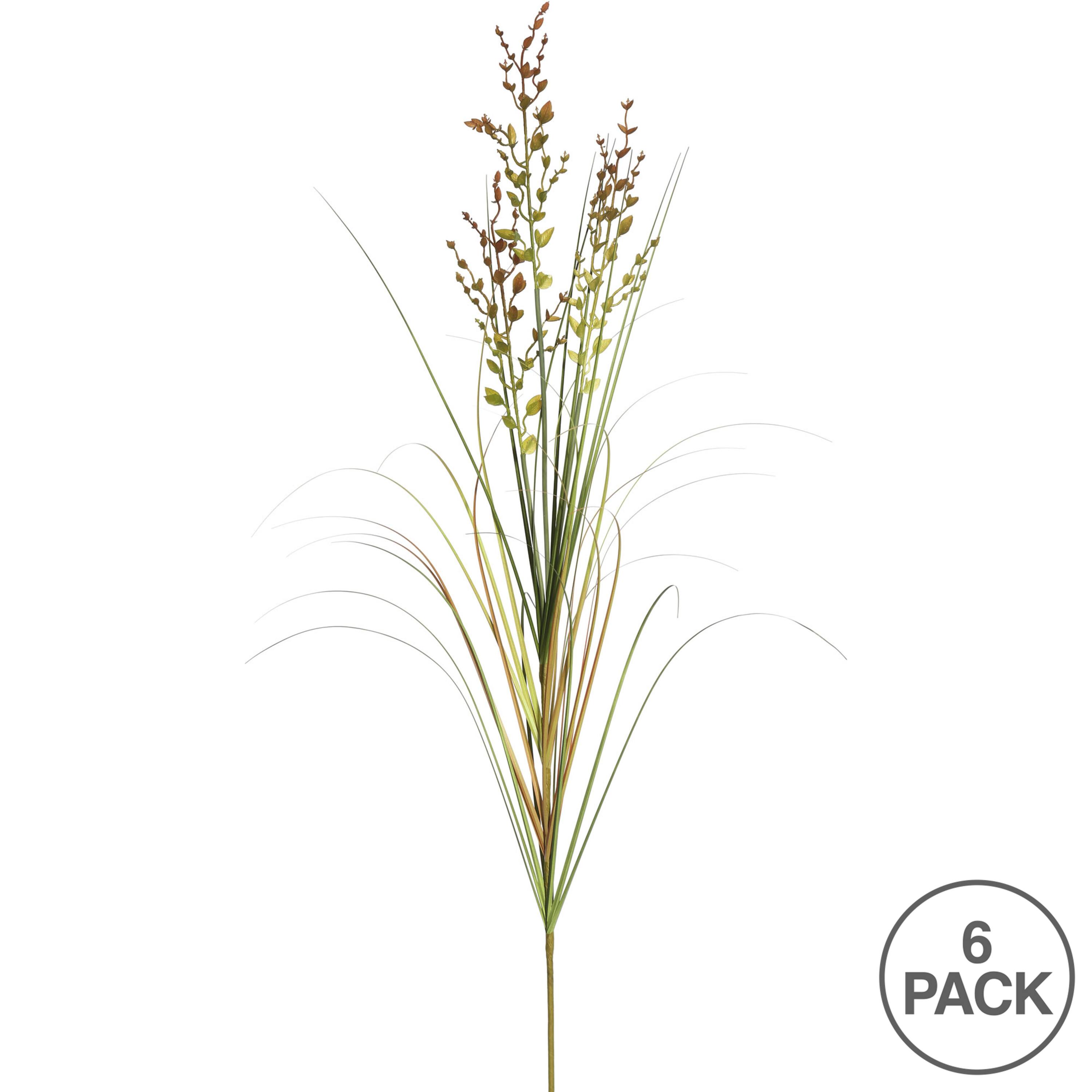 6 Pack: Green And Brown Mixed Grass Spray