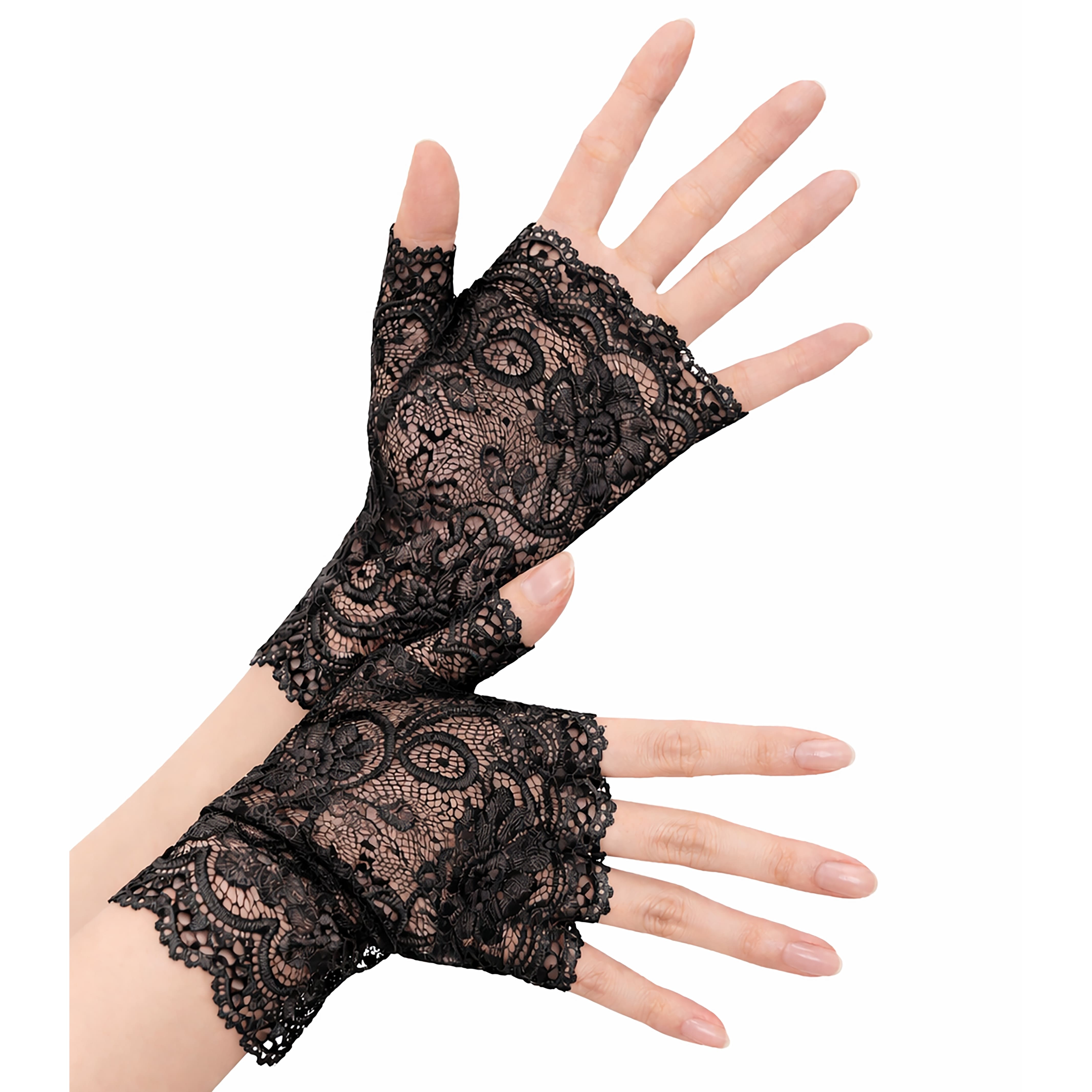 Adult Lace Fingerless Costume Gloves