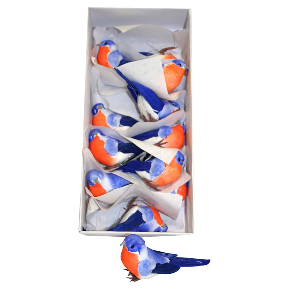 JAM Paper 3.5" Multicolored Feathered Bird Floral Accessories, 12ct.