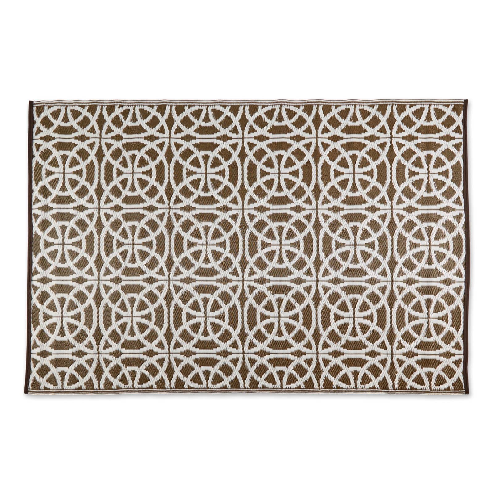 DII® Dark Brown Infinity Circle Outdoor Rug, 4ft. x 6ft.