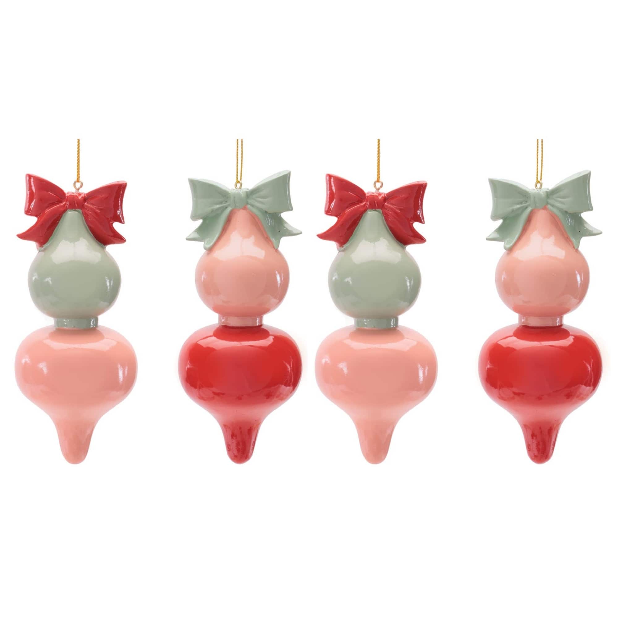 Melrose 5.25" Resin Finial Ornaments, 4ct.