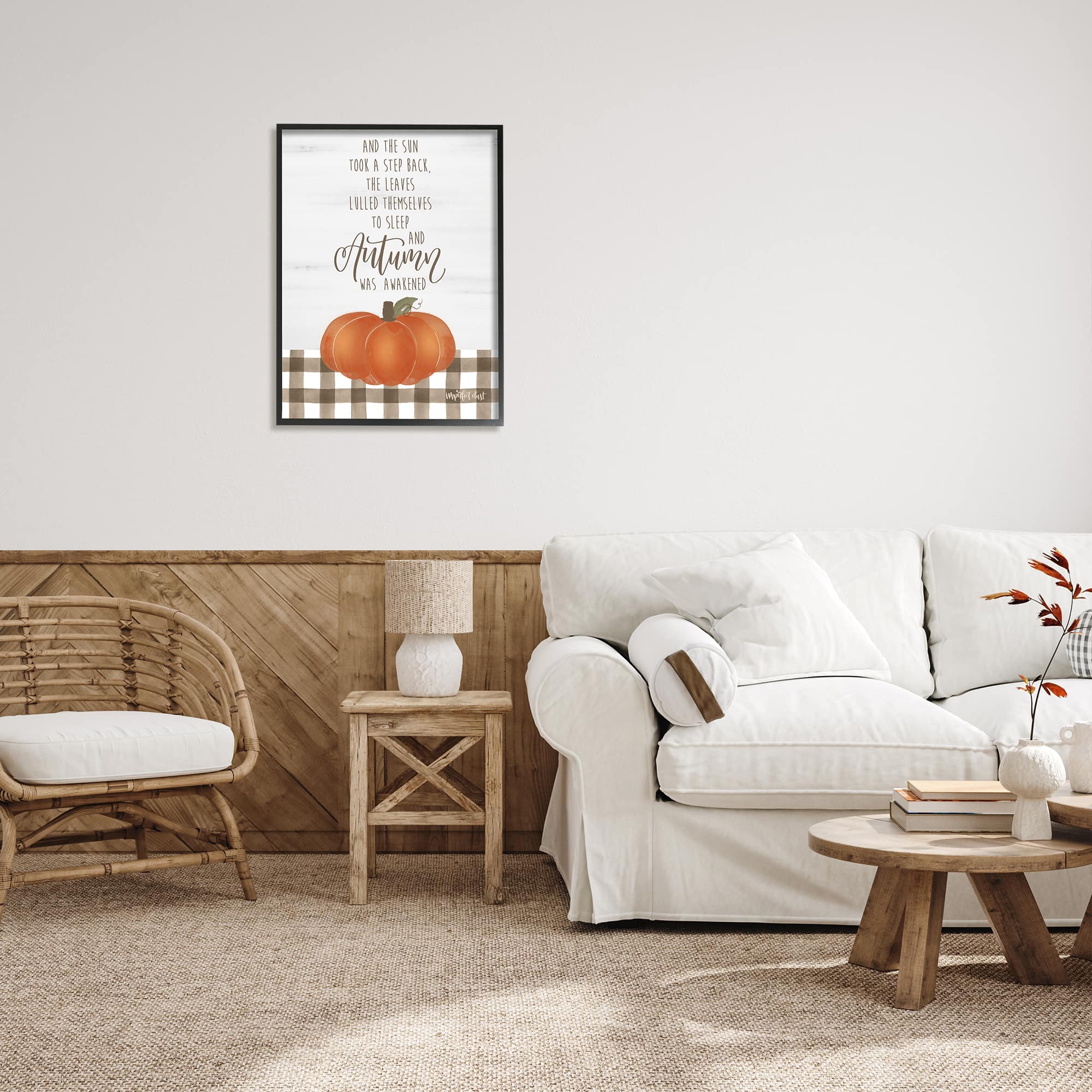 Stupell Industries Autumn Seasonal Phrase Framed Giclee Art