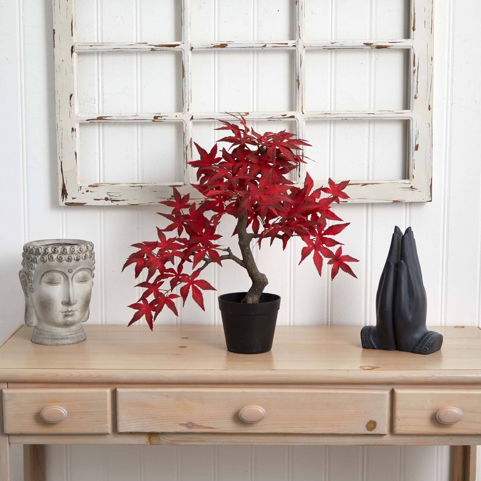20" Autumn Maple Bonsai Artificial Tree