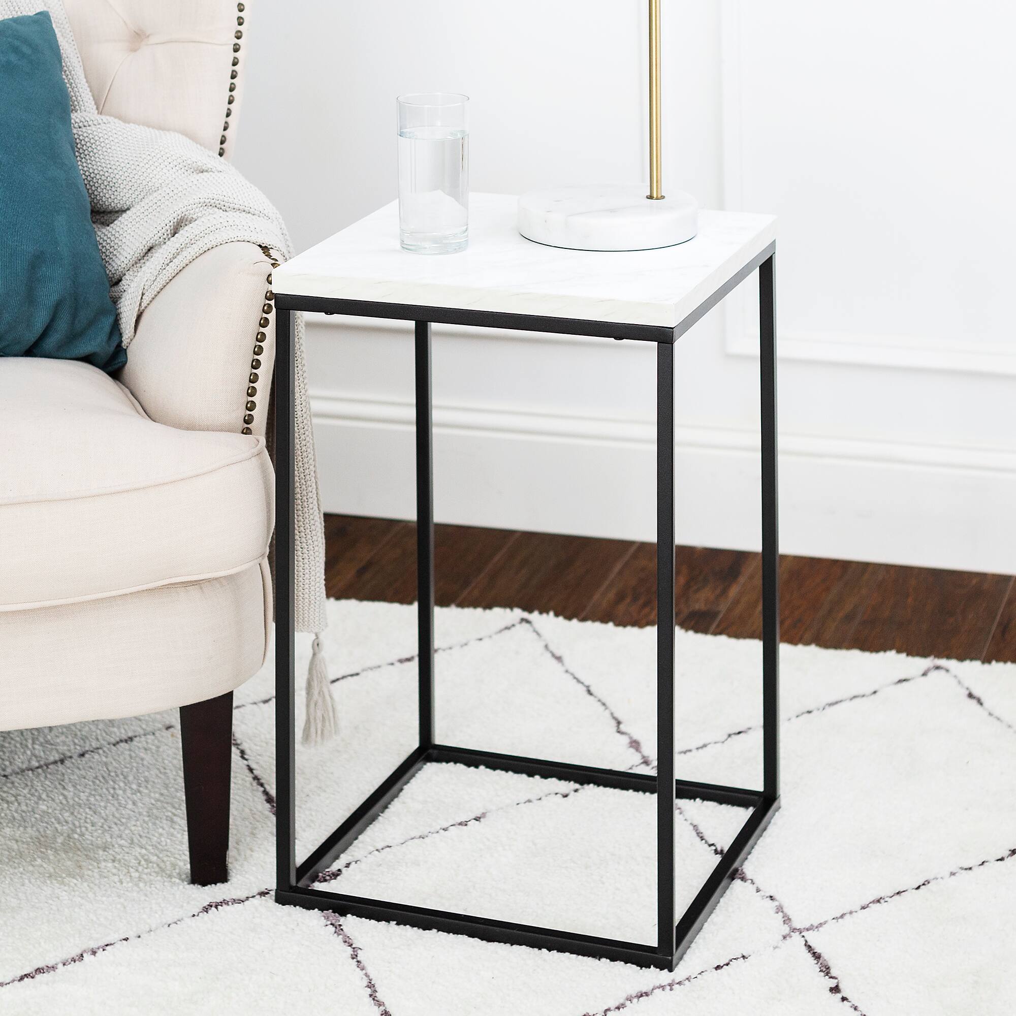 Walker Edison Modern Square Side Table