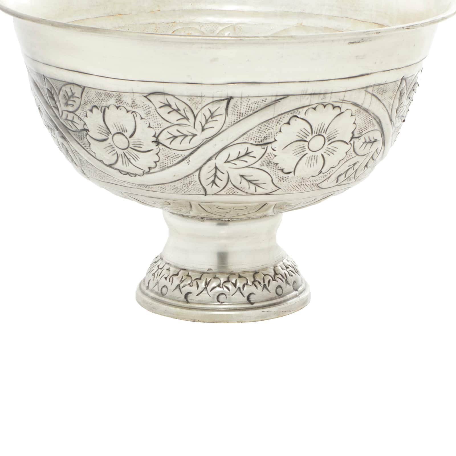 8" Silver Iron Traditional Planter