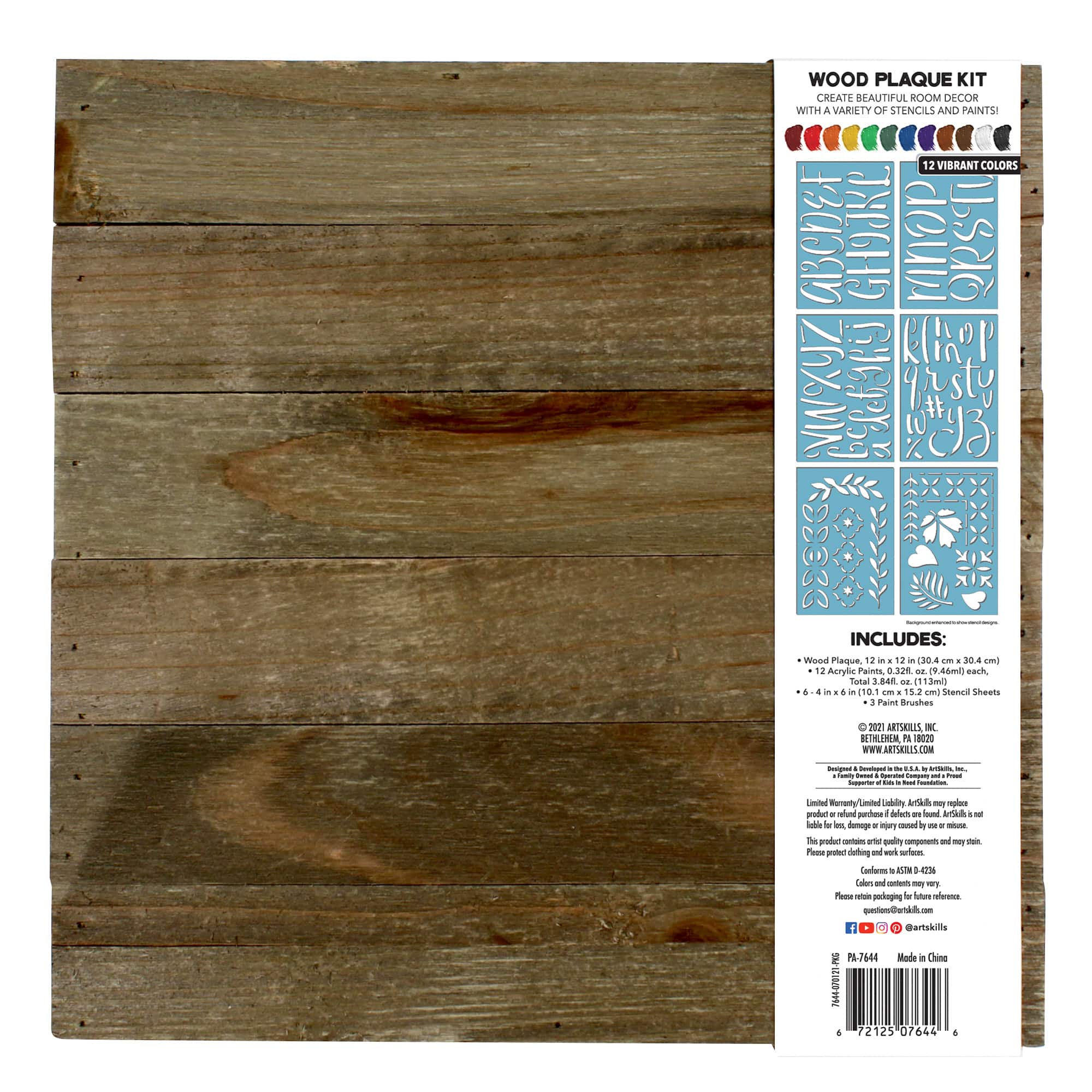 ArtSkills® Wood Pallet Plaque Painting Kit
