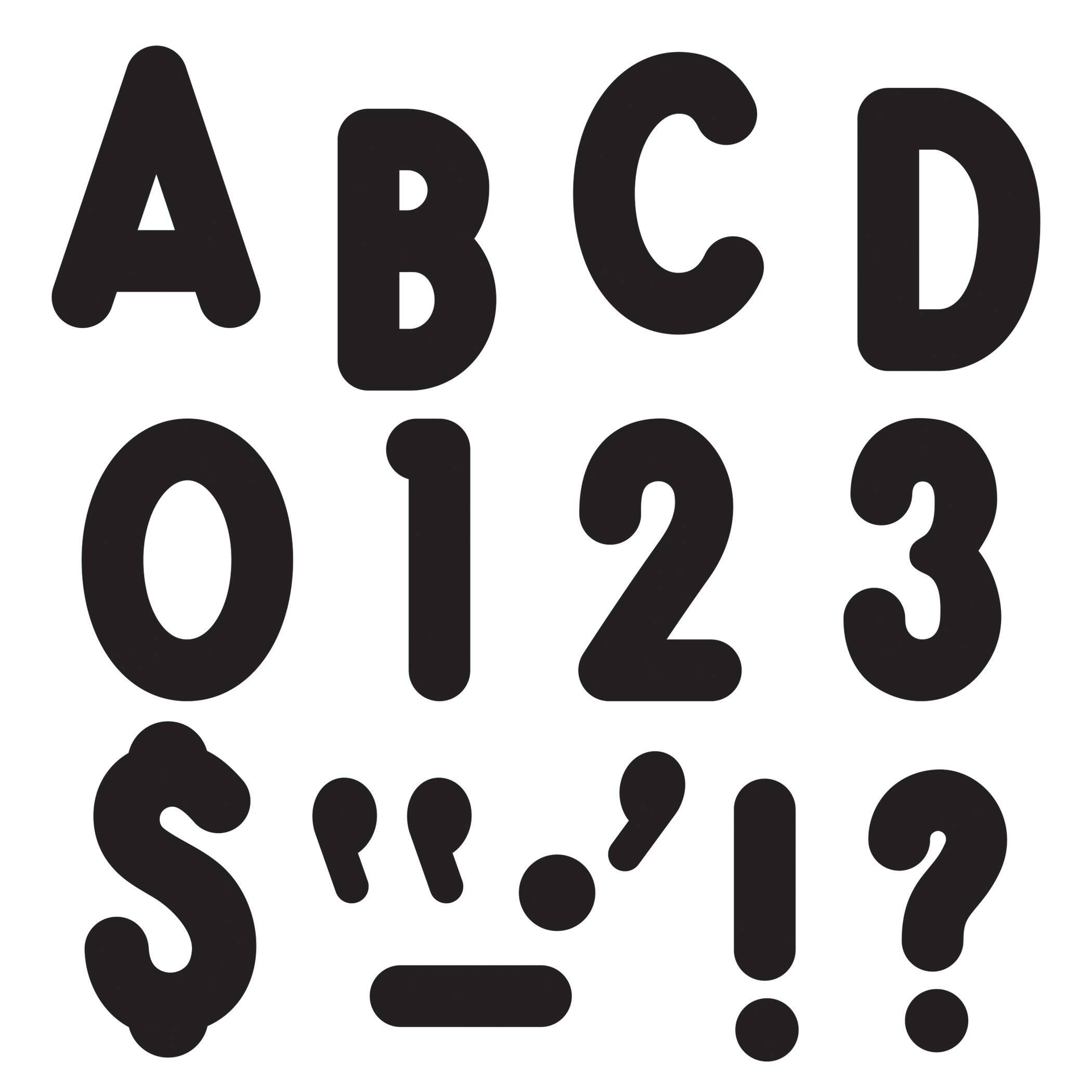 Trend Enterprises Black 7" Billboard Uppercase (EN/SP) Ready Letters®
