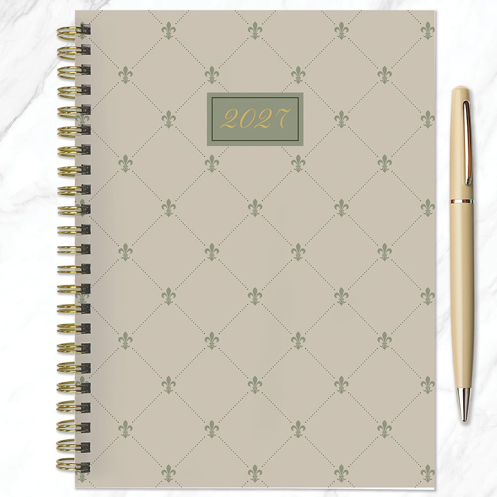 2027 Fleur de Lis Medium Weekly Monthly Planner
