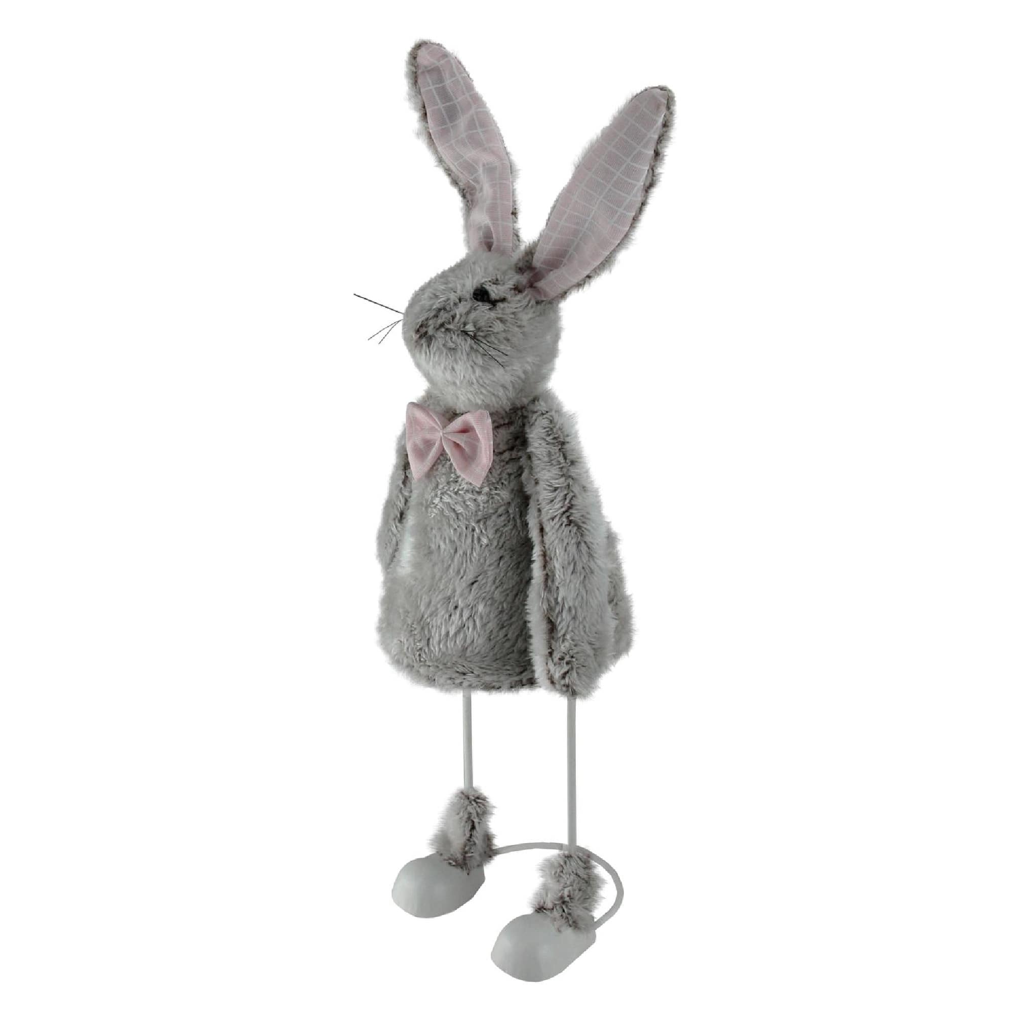 17" Gray Loaded Rabbit Table Top Easter Figure