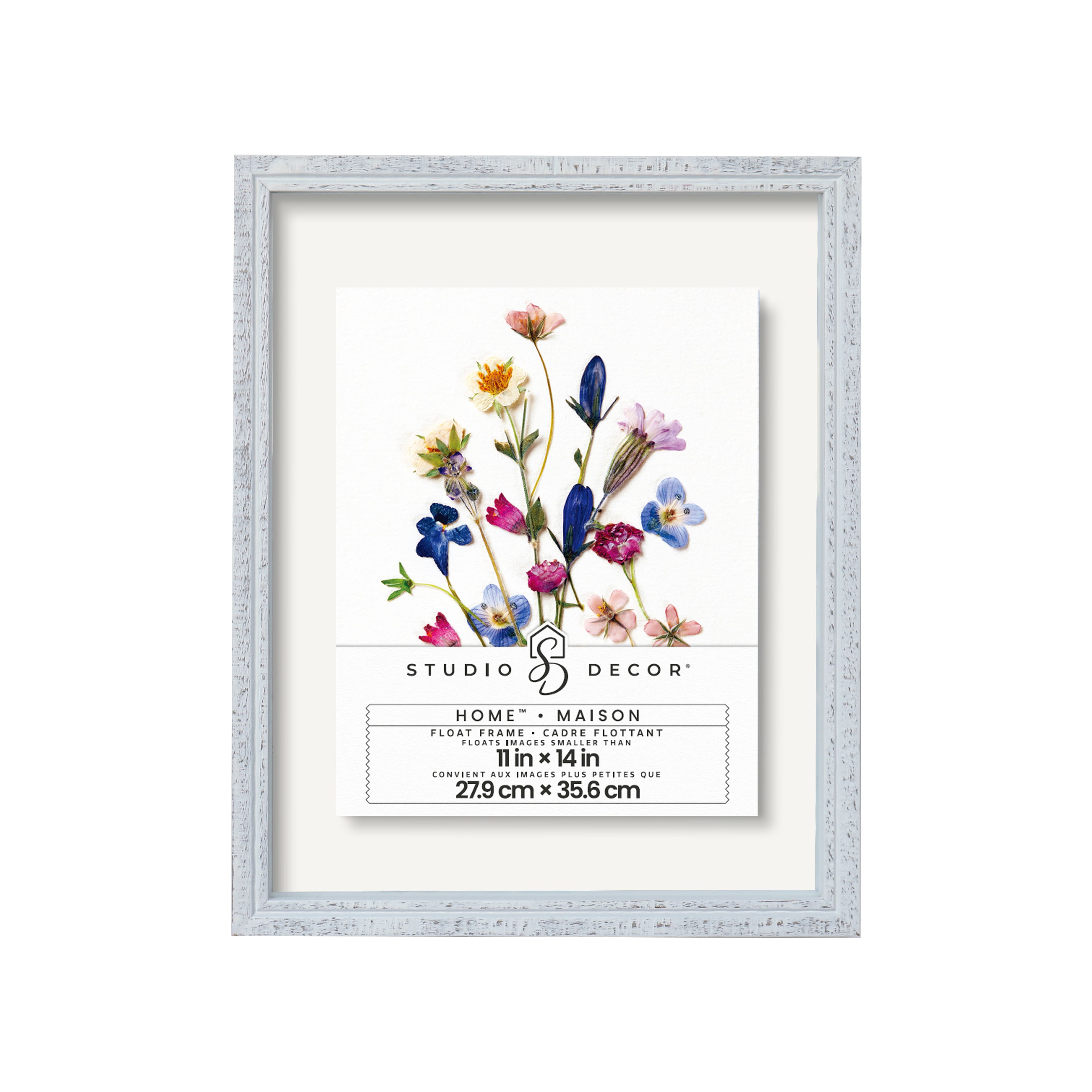 Home™ White Distressed Float Frame by Studio Décor
