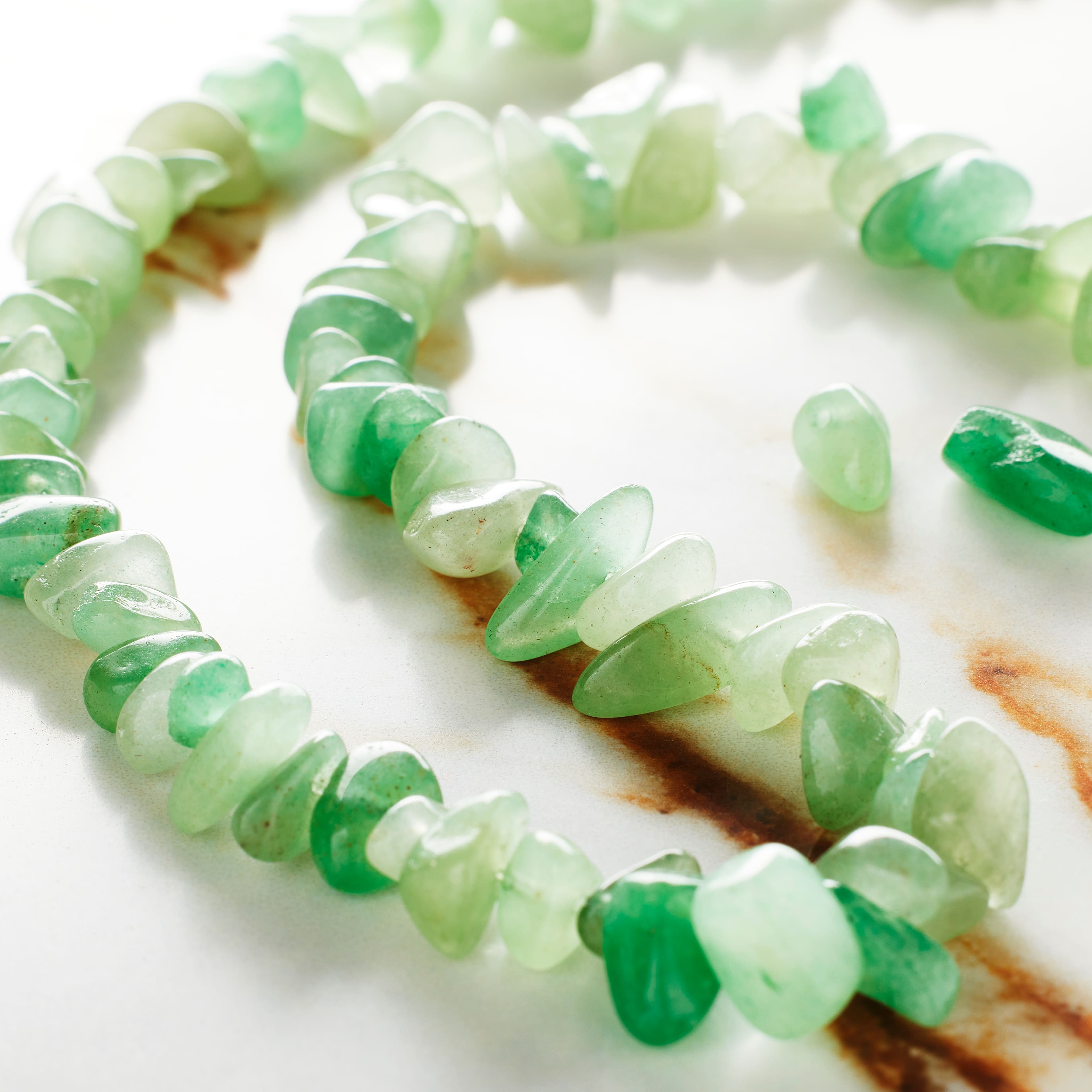 Green Aventurine Chip Beads, 7mm by Bead Landing™
