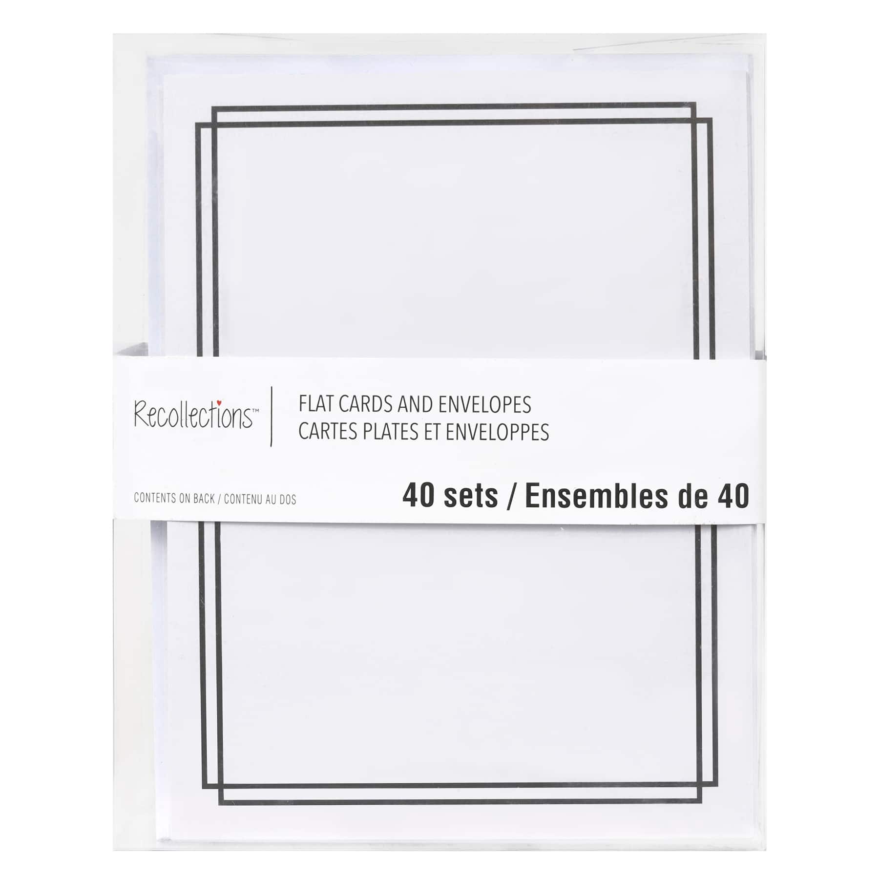 Black Border Flat Cards & Envelopes by Recollections™, 4.25" x 5.5"