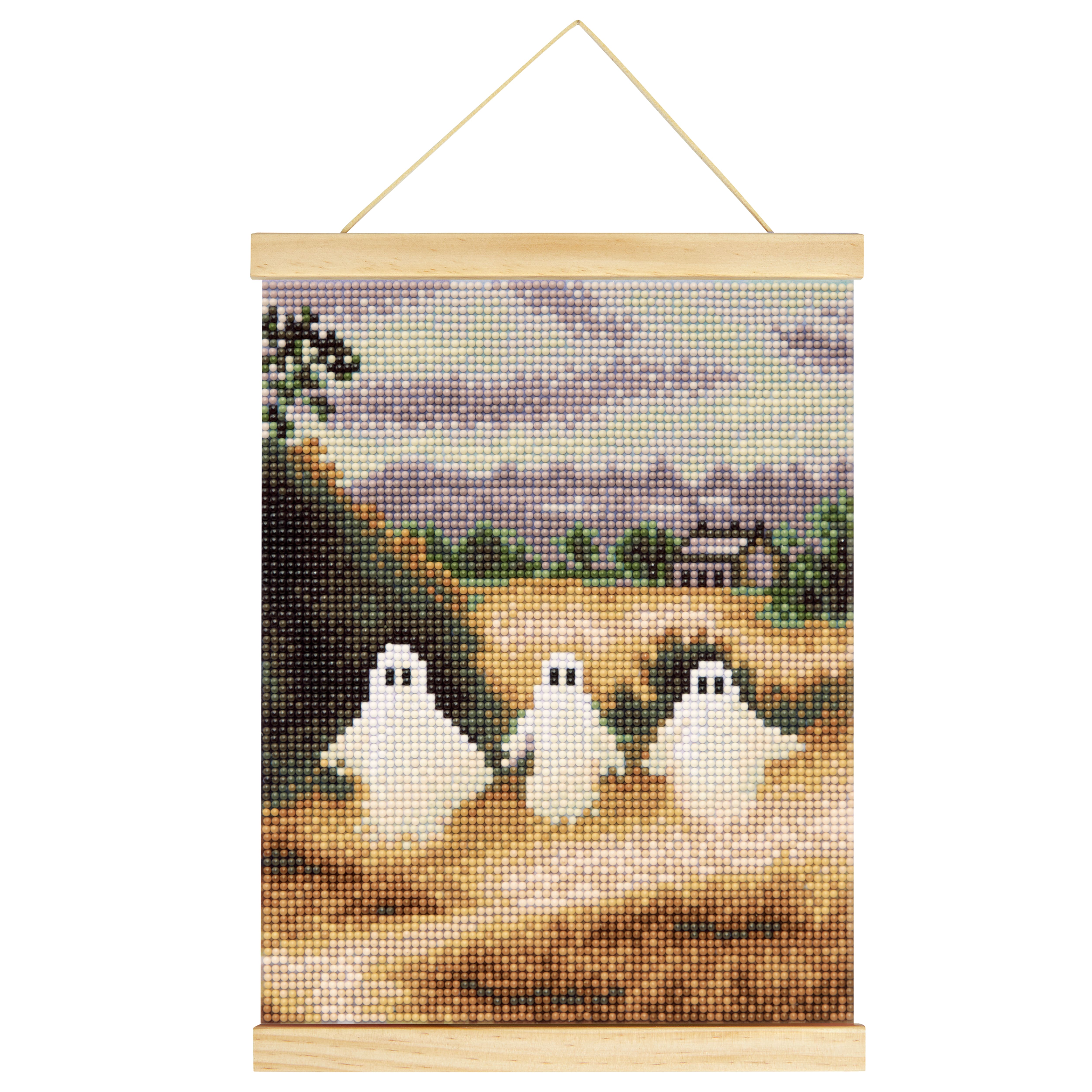 8" x 10" Three Ghosts Diamond Art Kit with Magnetic Wood Frame by Make Market®