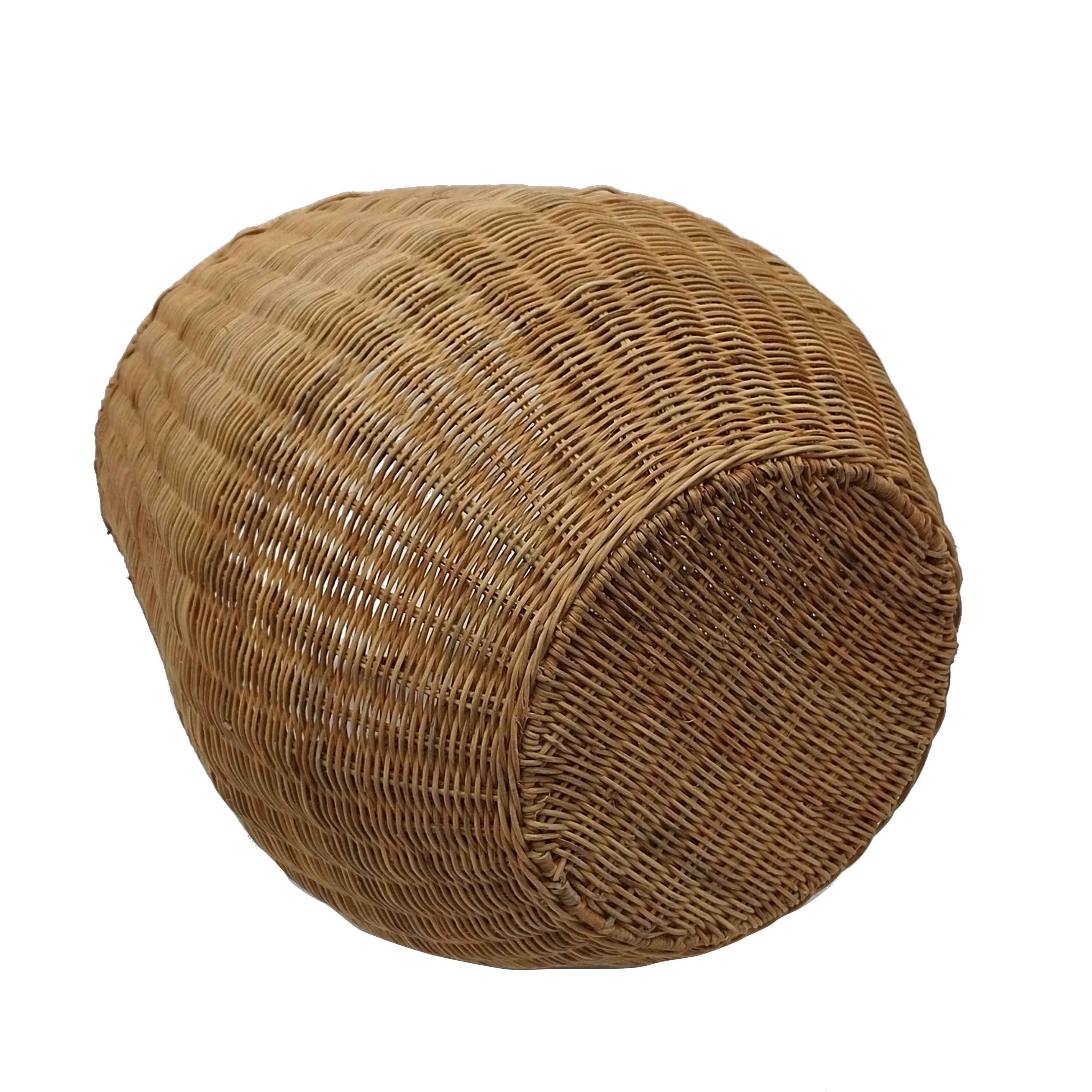 Rattan Woven Basket with Faux Leather Handle by Ashland®