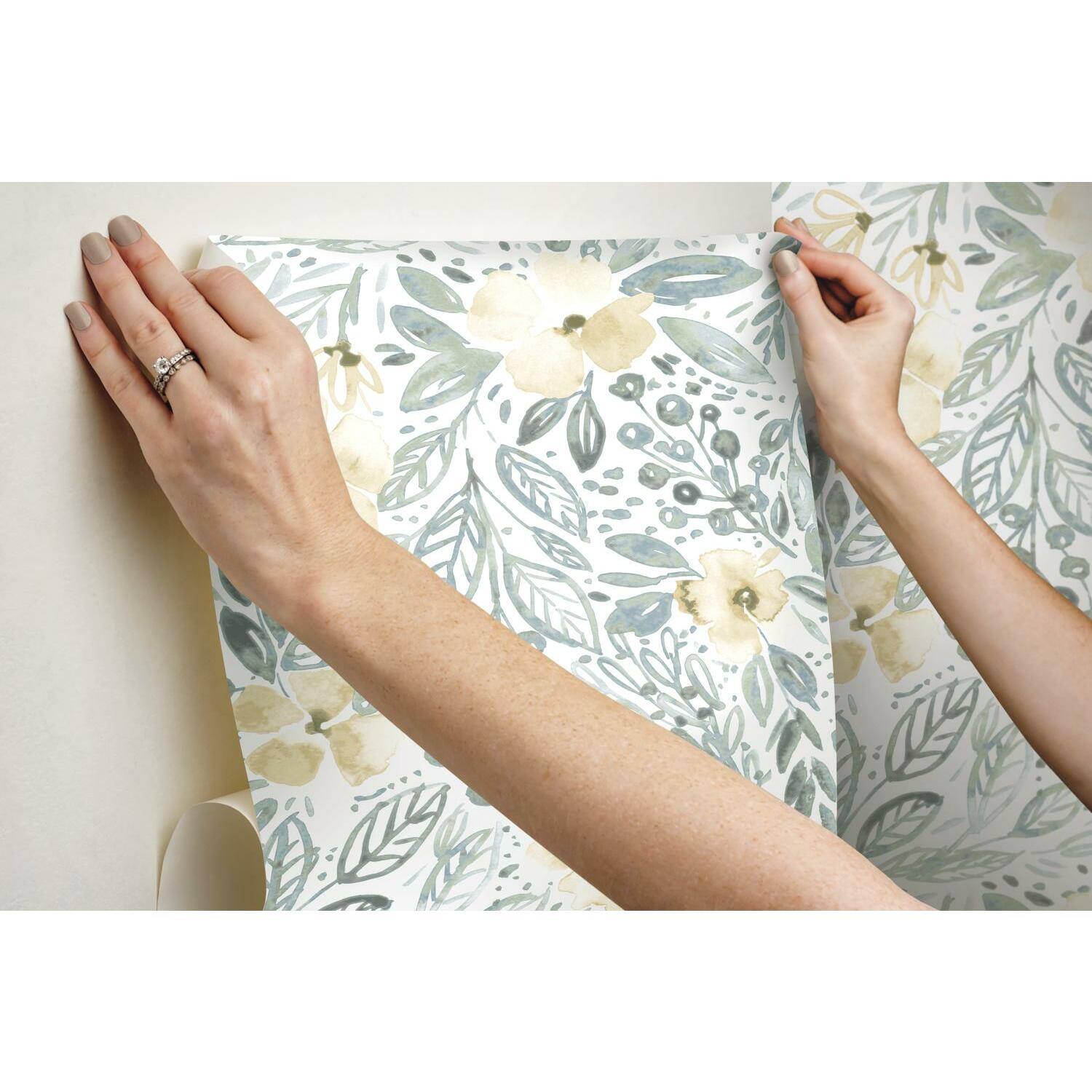 RoomMates Clara Jean April Showers Peel & Stick Wallpaper