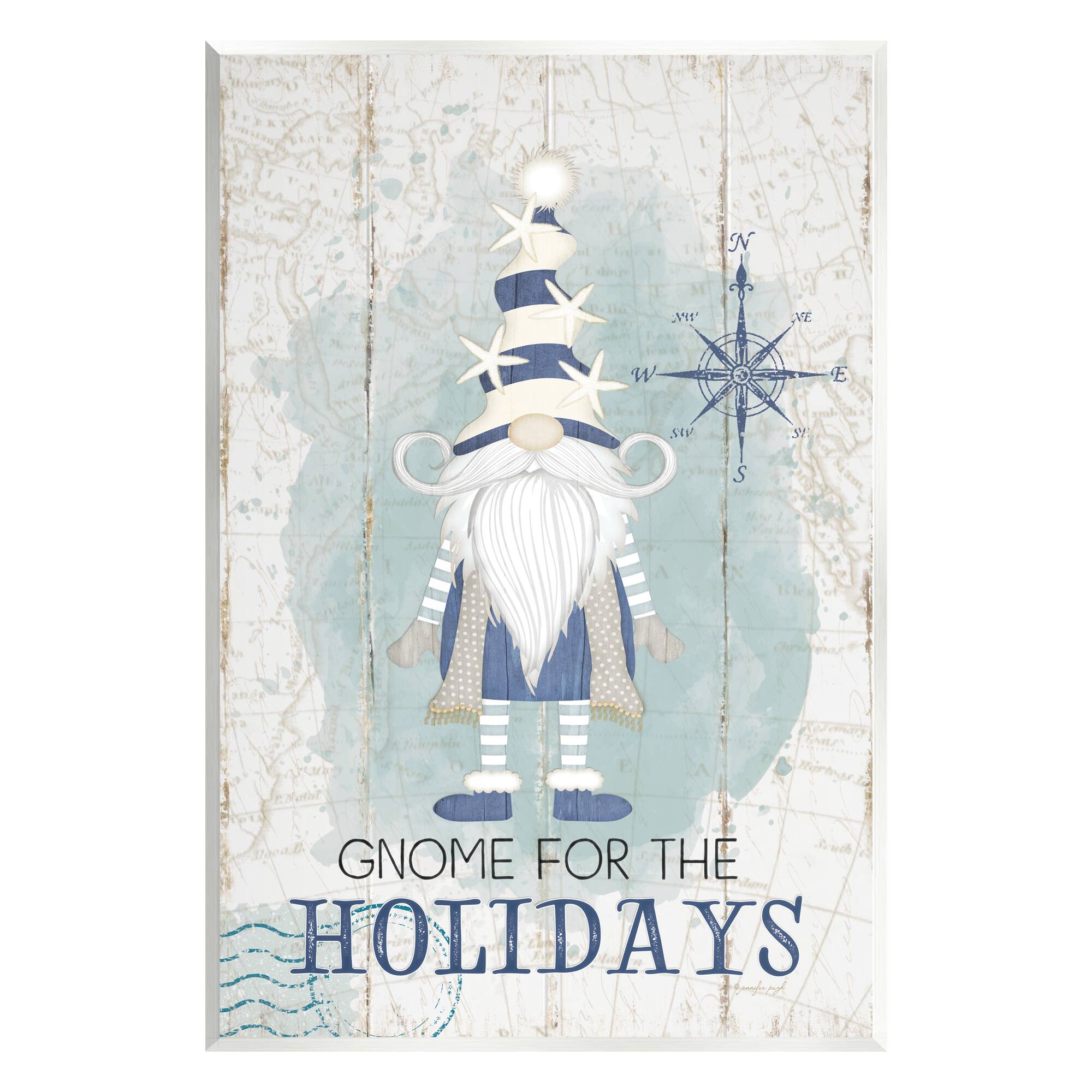 Stupell Industries Gnome For The Holidays Nautical Wall Plaque Art