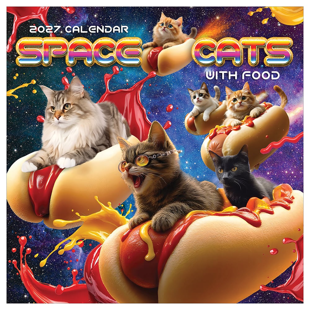 2027 Space Cats Mini Calendar