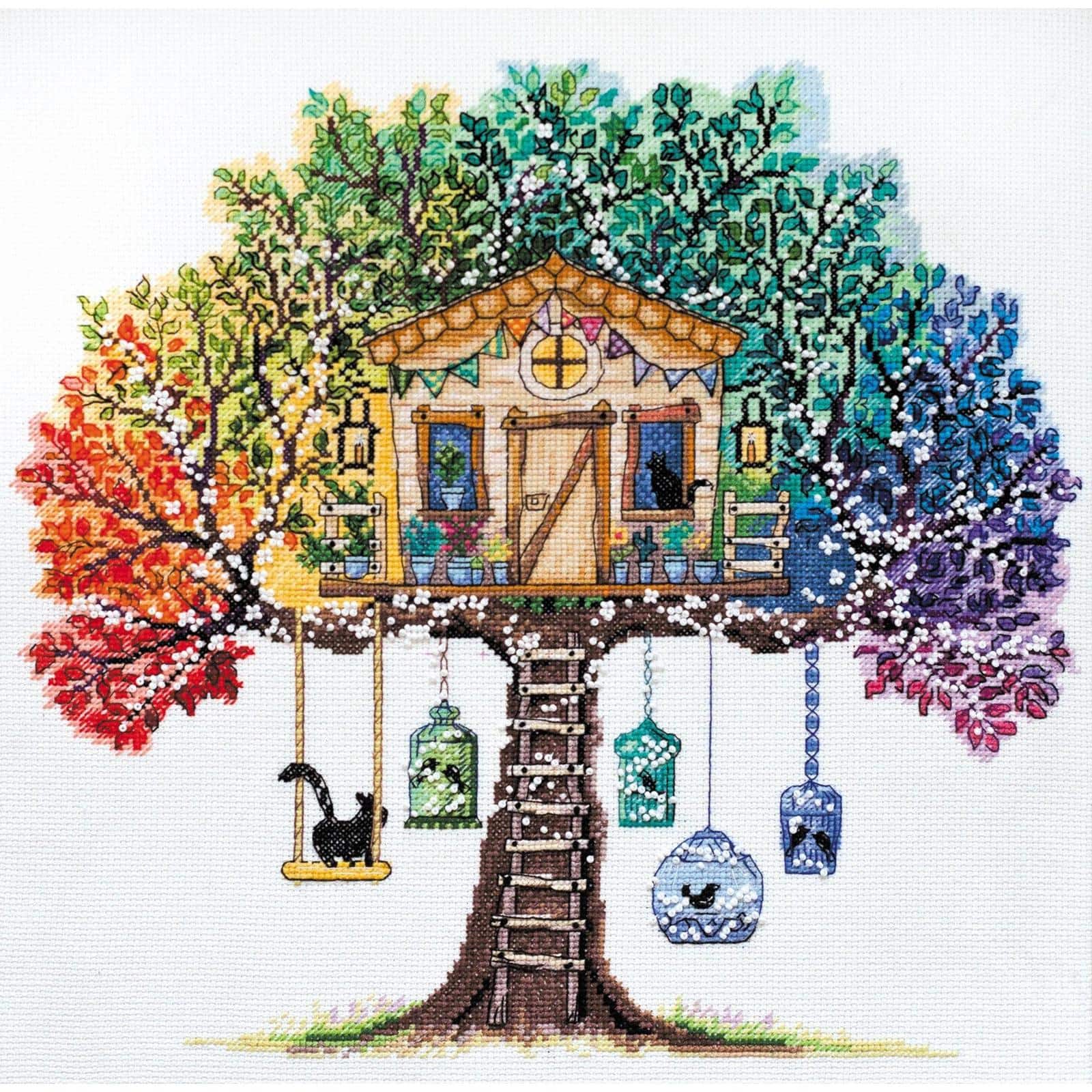 Abris Art Cat House Cross-Stitch Kit Cat House