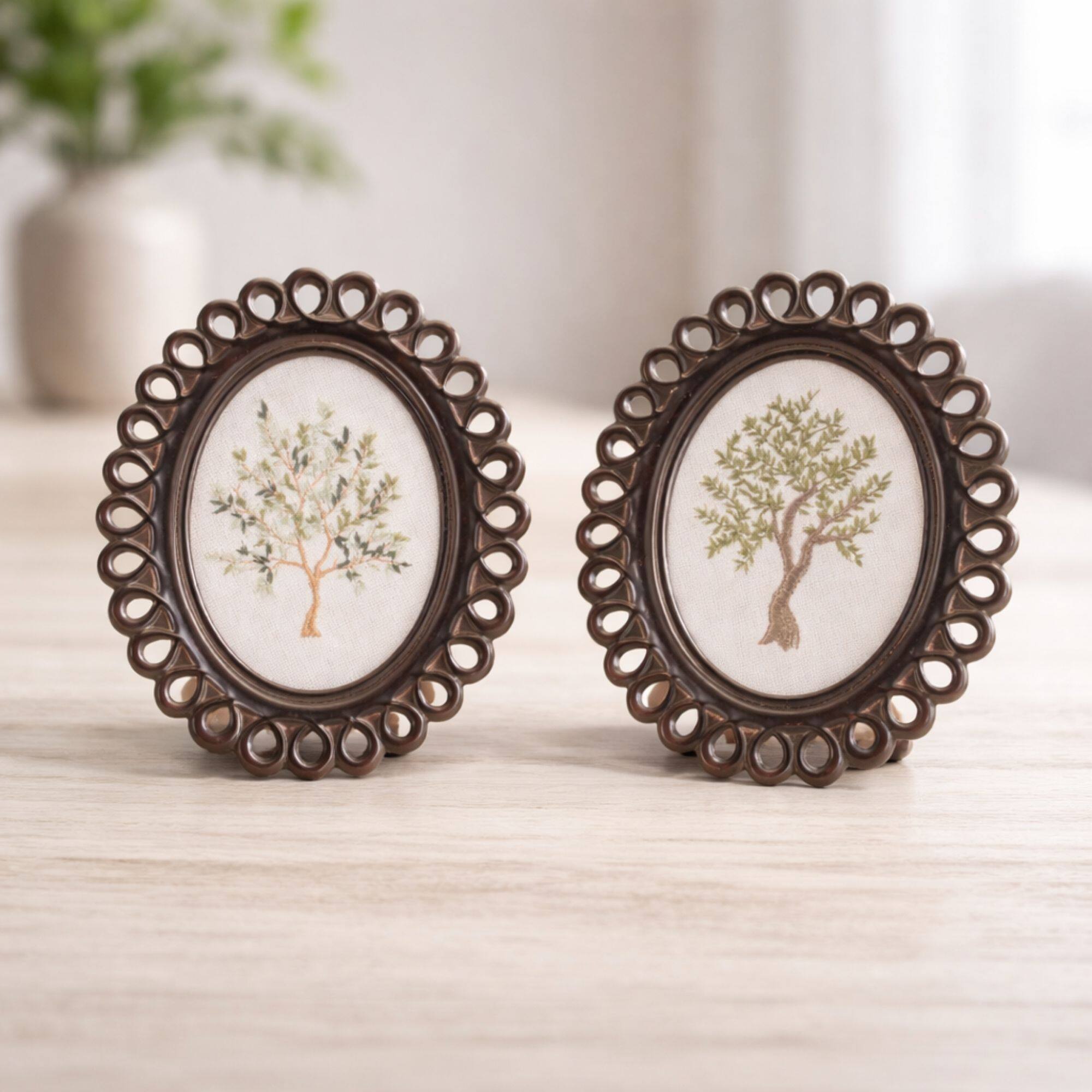 Melrose 6" Embroidered Tree Tabletop Frame Set