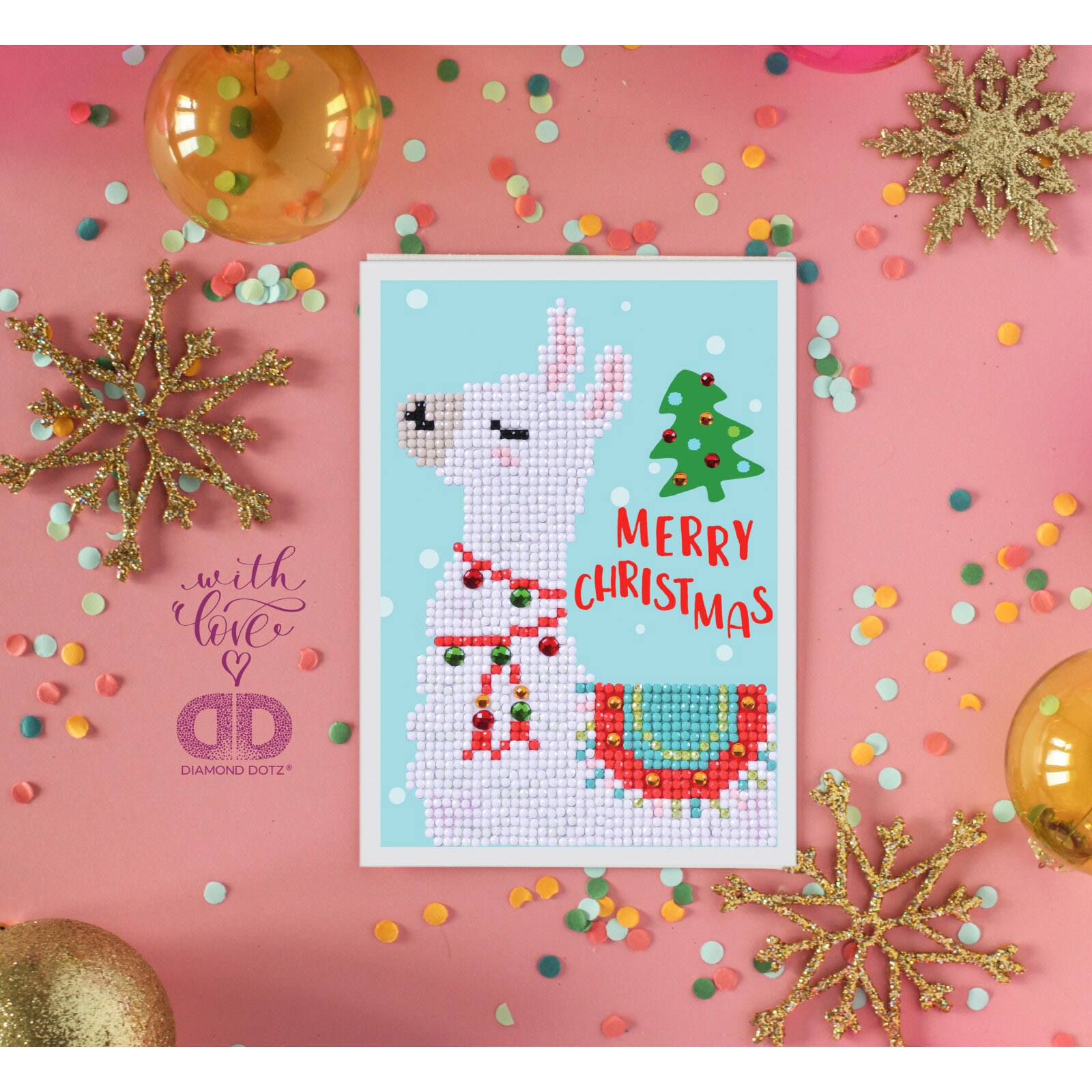 Diamond Dotz® Merry Christmas Llama Diamond Painting Kit