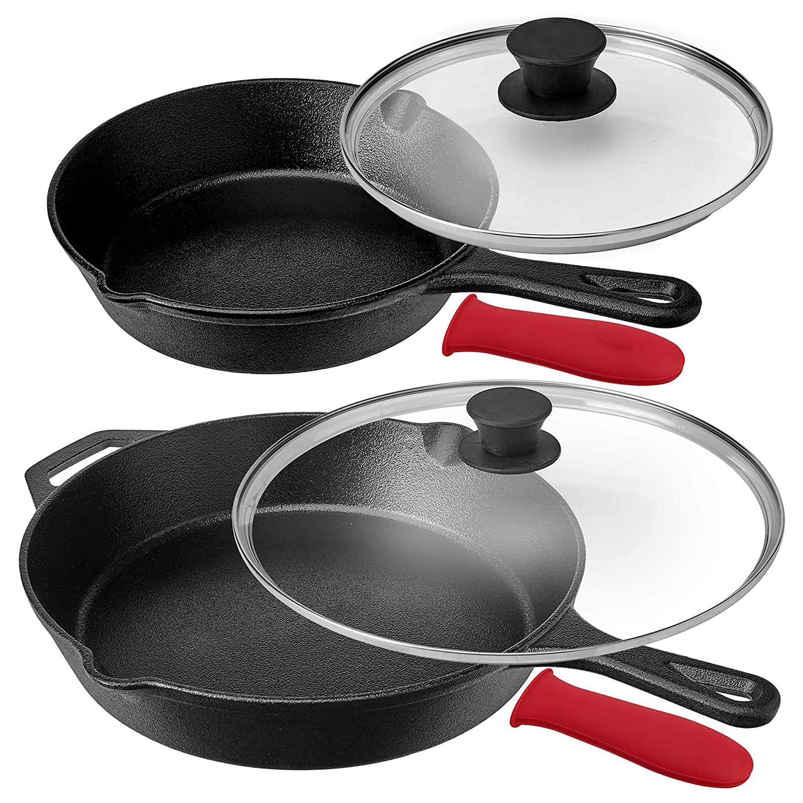 MegaChef 6 Piece Pre-Seasoned Cast Iron Skillet Set