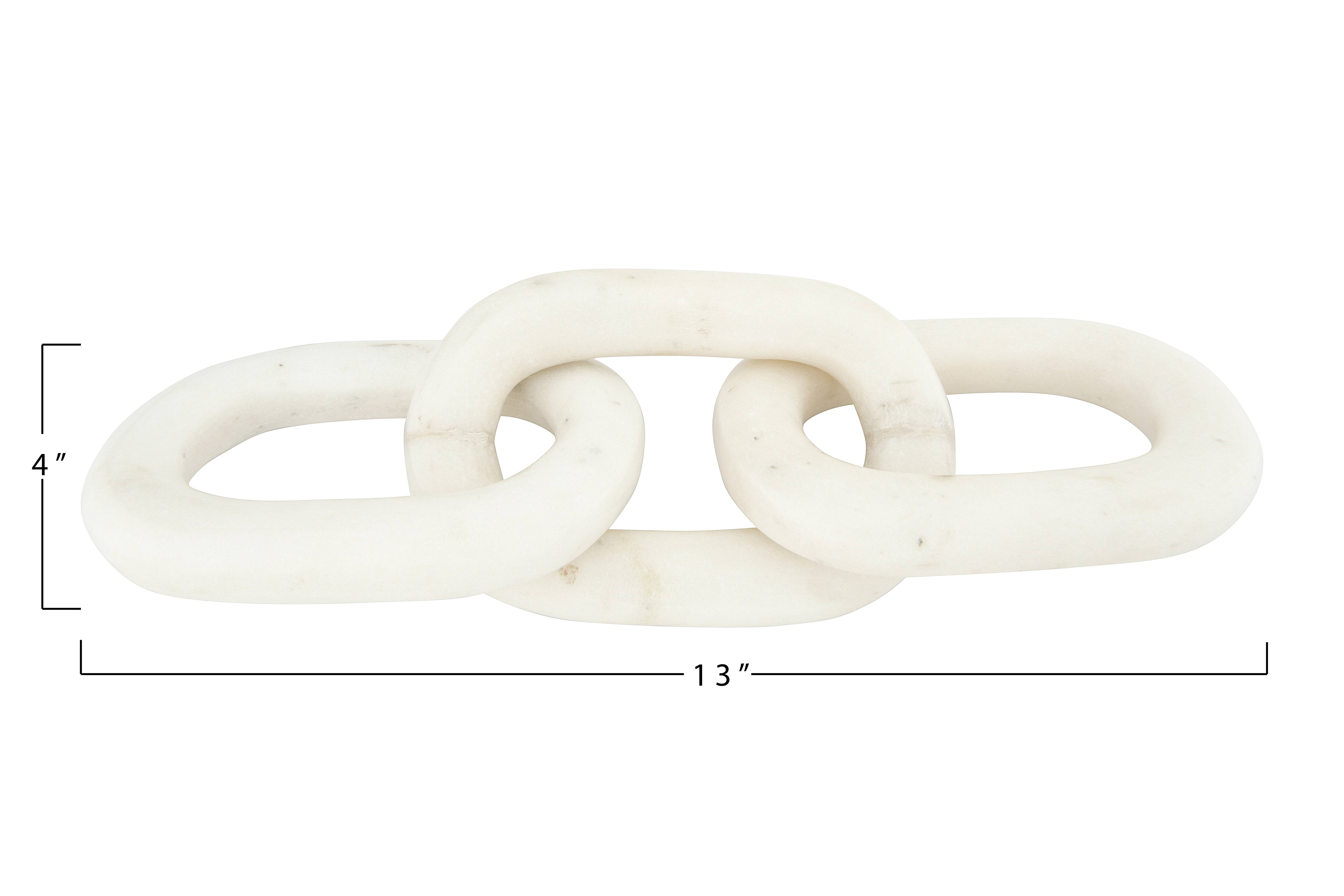 Hello Honey® 13" Decorative Marble Chain Link Figurine