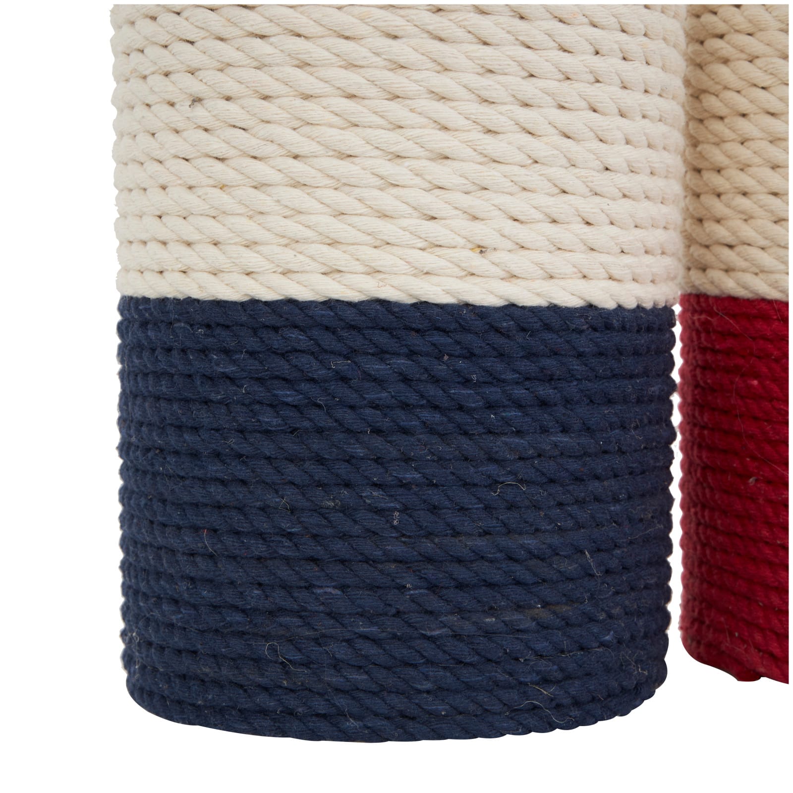 5" Cotton Buoy Coiled Color Block Sculpture Set