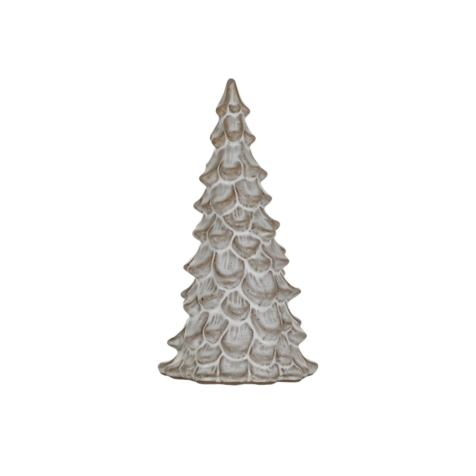 Hello Honey® 7.5" Cream Compact Stoneware Tree with Reactive Glaze