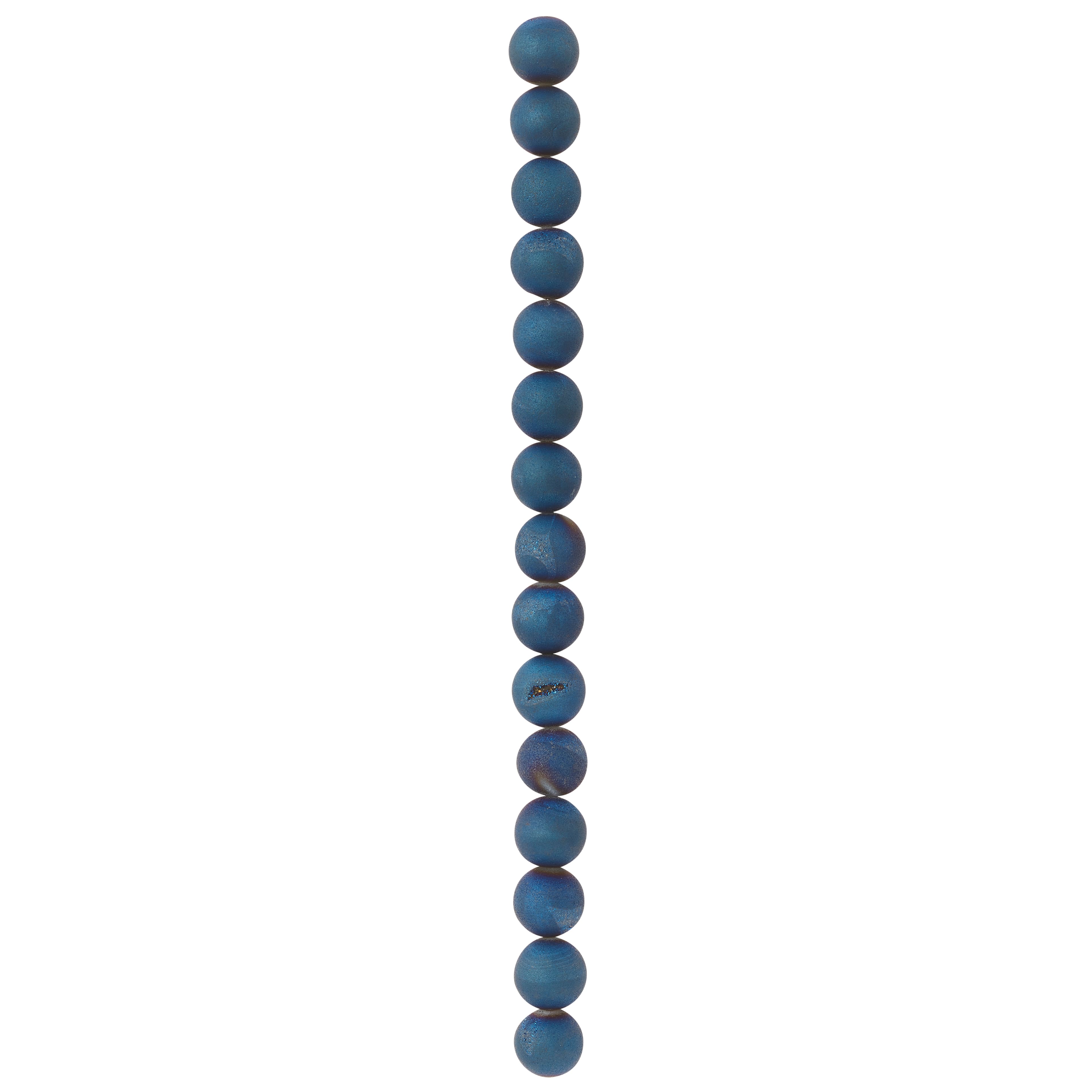 12 Pack: Blue Druzy Agate Stone Beads, 10mm by Bead Landing™