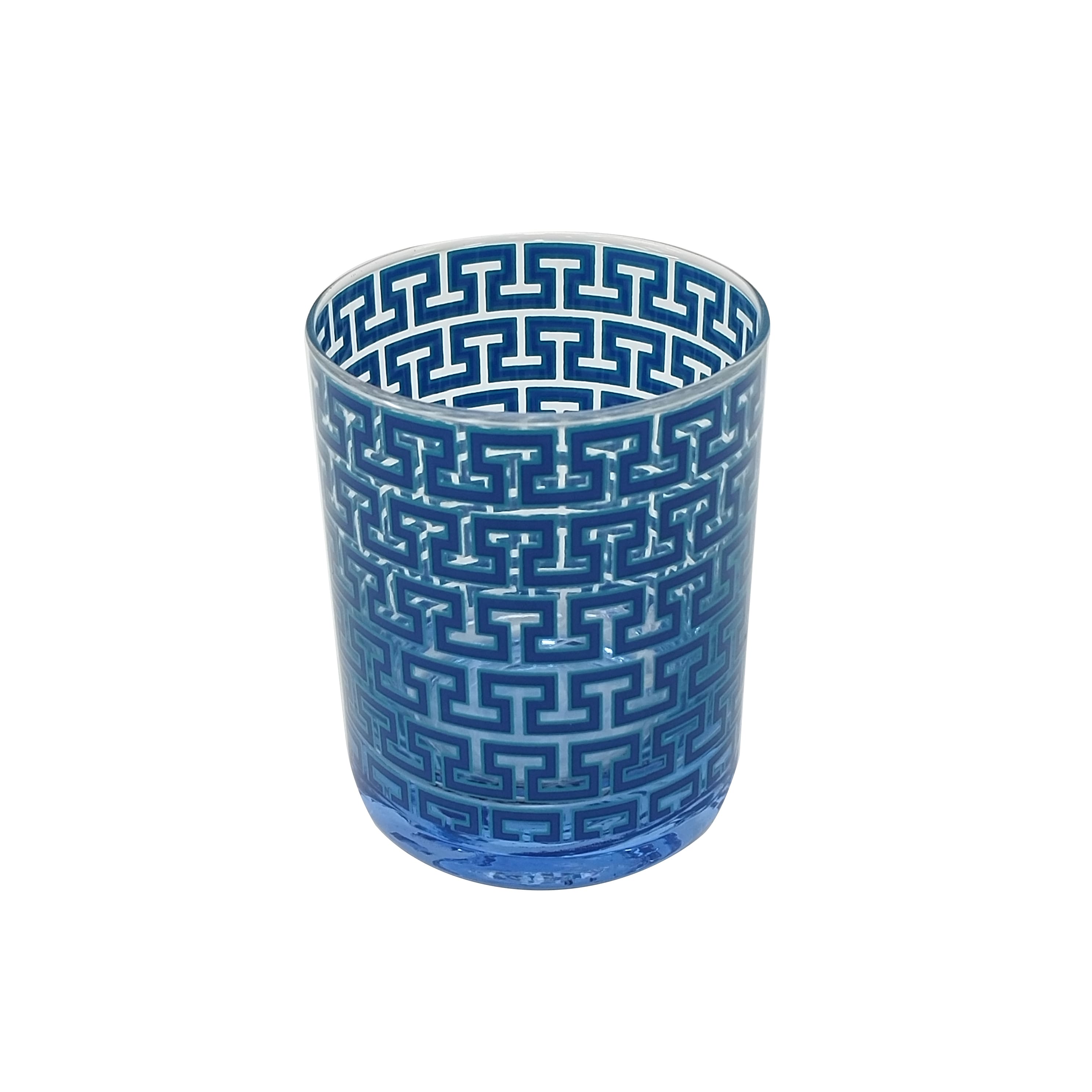 Jonathan Adler x Michaels 10.8oz. Blue Madrid Key Glass Cup