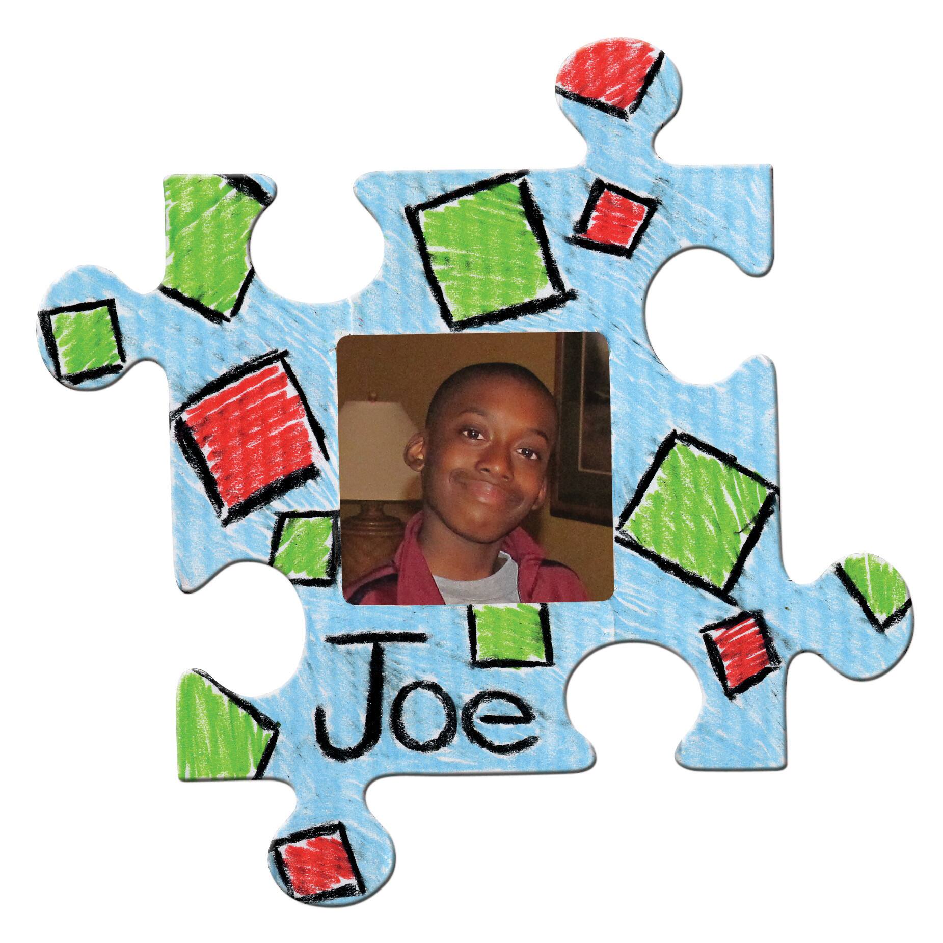 Roylco® 5.5" Puzzle Piece Picture Frames, 24ct.