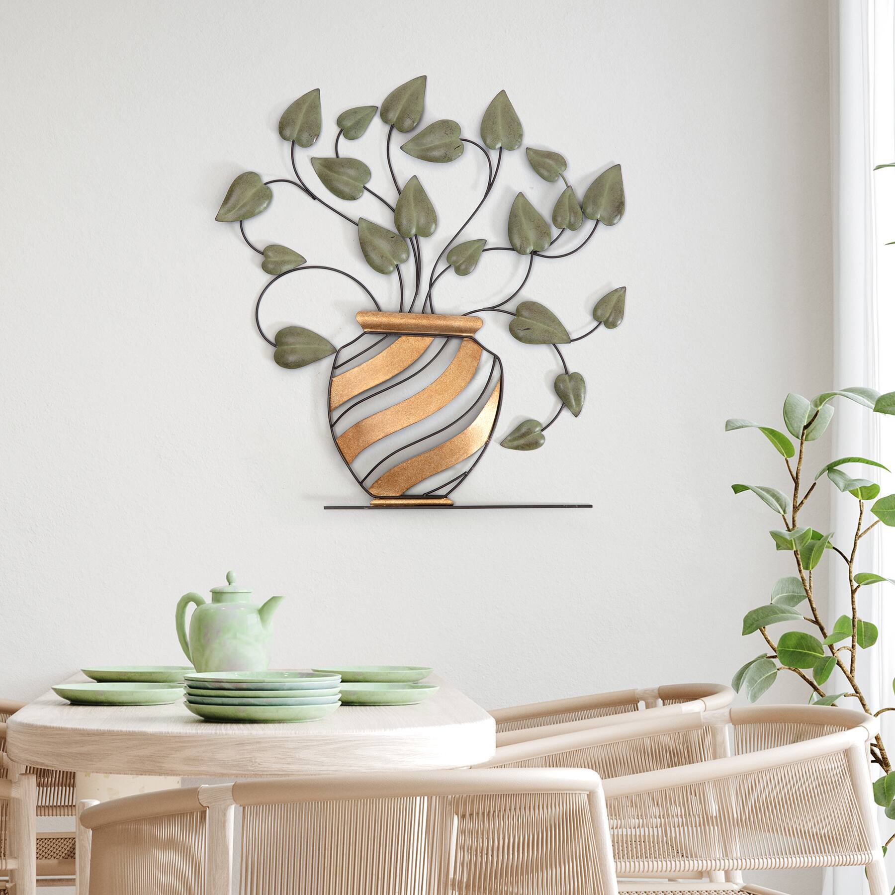 Habitat Decor 30" Betel Botanical Metal Wall Art